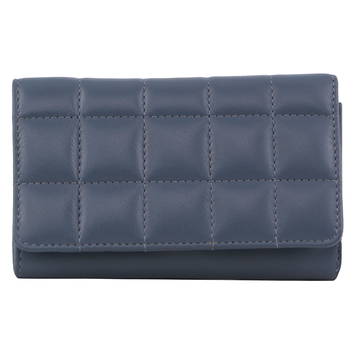 Pierre Cardin Pleated Leather Ladies Tri-Fold Wallet in Teal