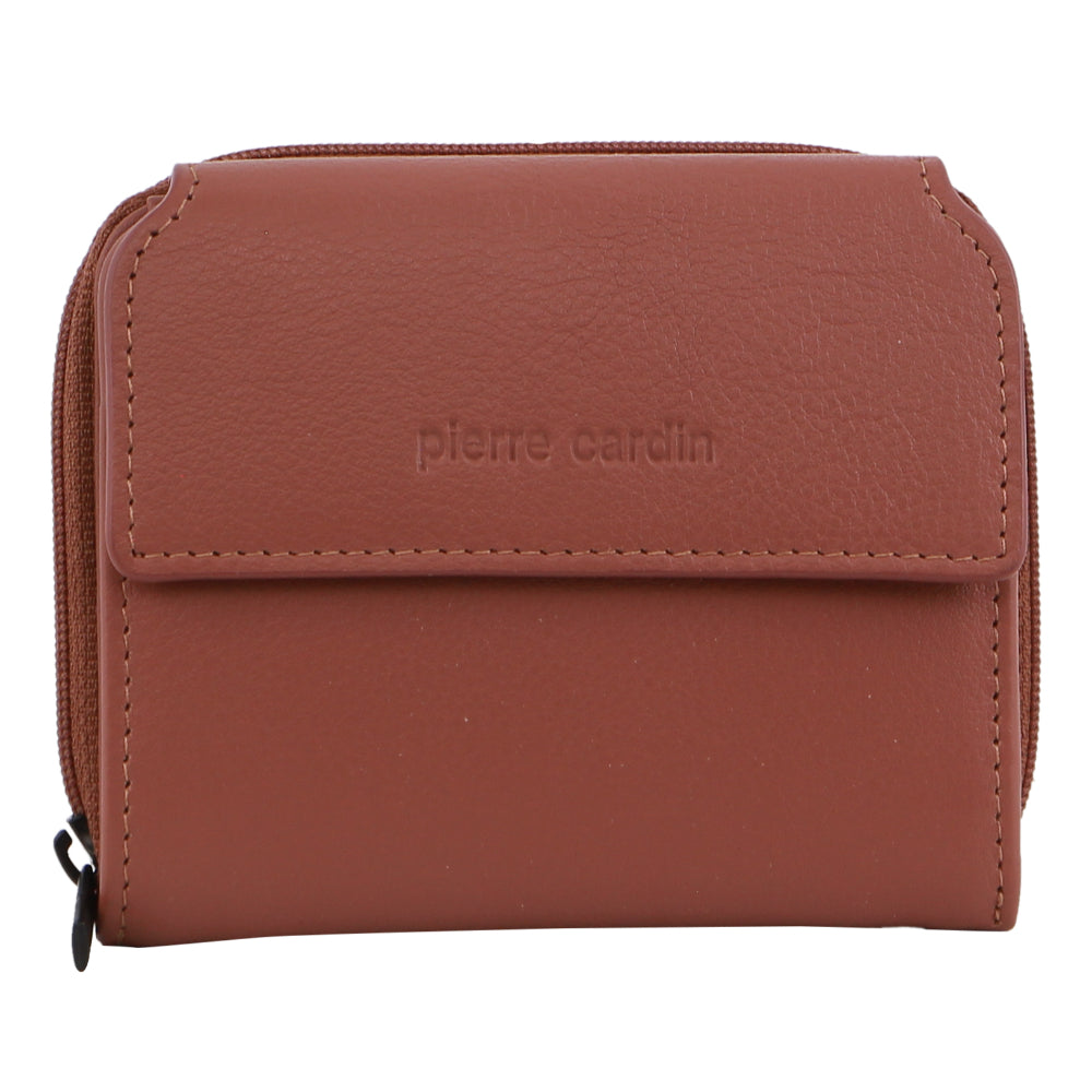 Pierre Cardin Leather Ladies Wallet in Cement