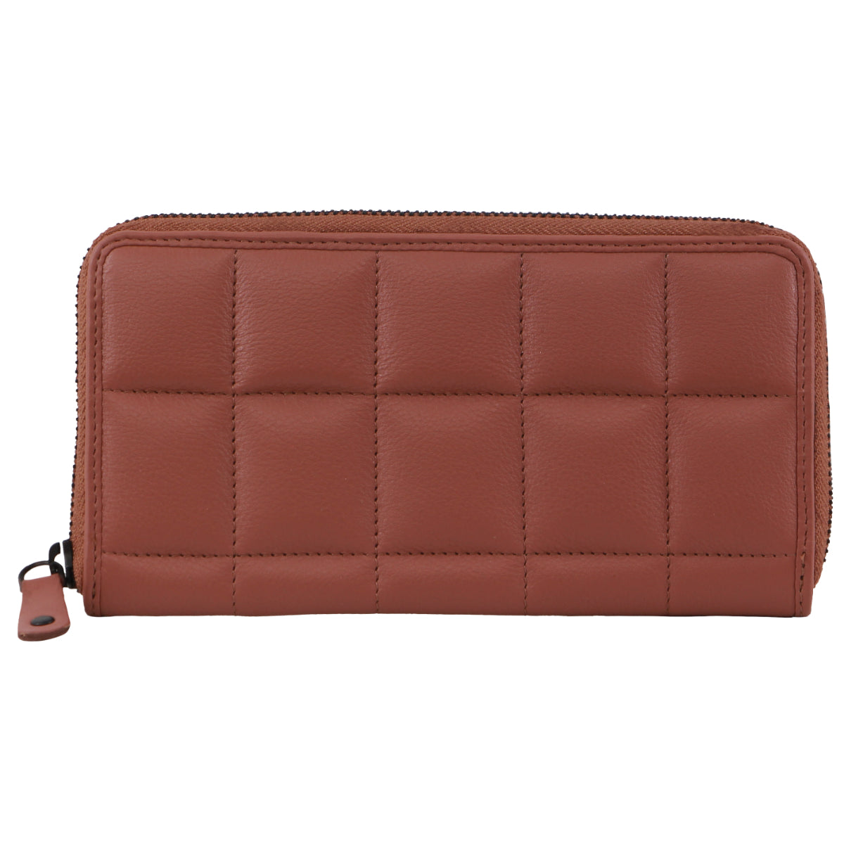Pierre Cardin Italian Pleated Leather Ladies Zip Wallet in Rose