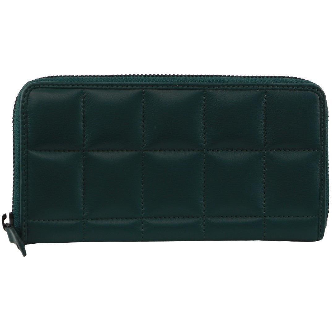 Pierre Cardin Italian Pleated Leather Ladies Zip Wallet