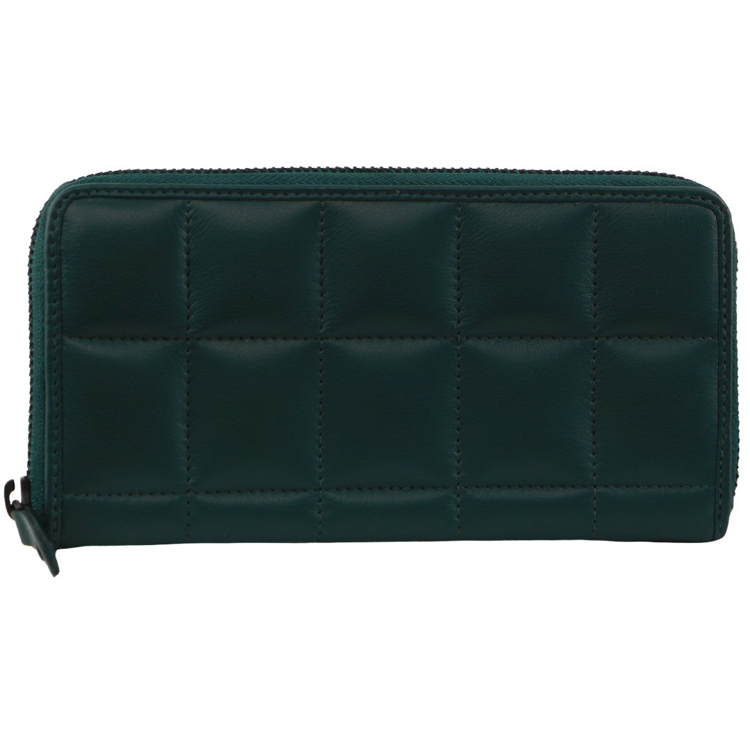 Pierre Cardin Italian Pleated Leather Ladies Zip Wallet in Zirkon