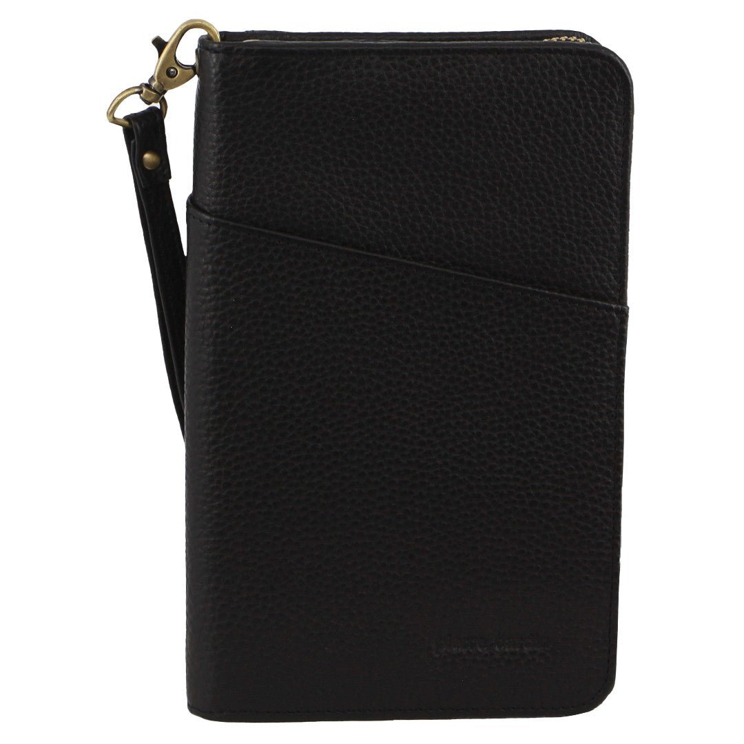 Pierre Cardin Italian Leather Passport Wallet in Zirkon