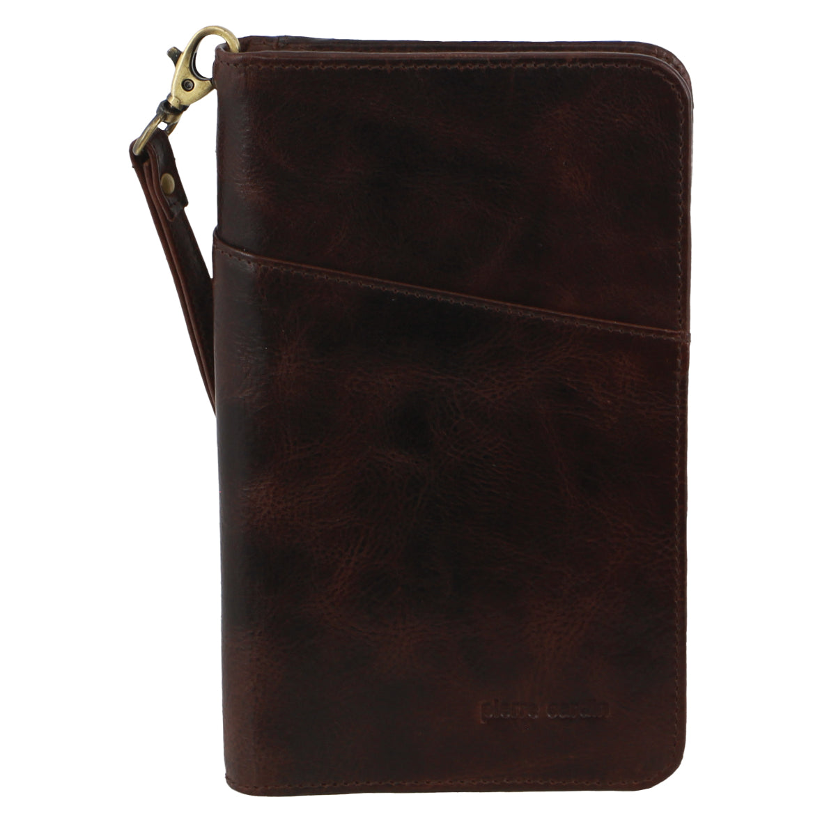 Pierre Cardin Italian Leather Passport Wallet in Zirkon