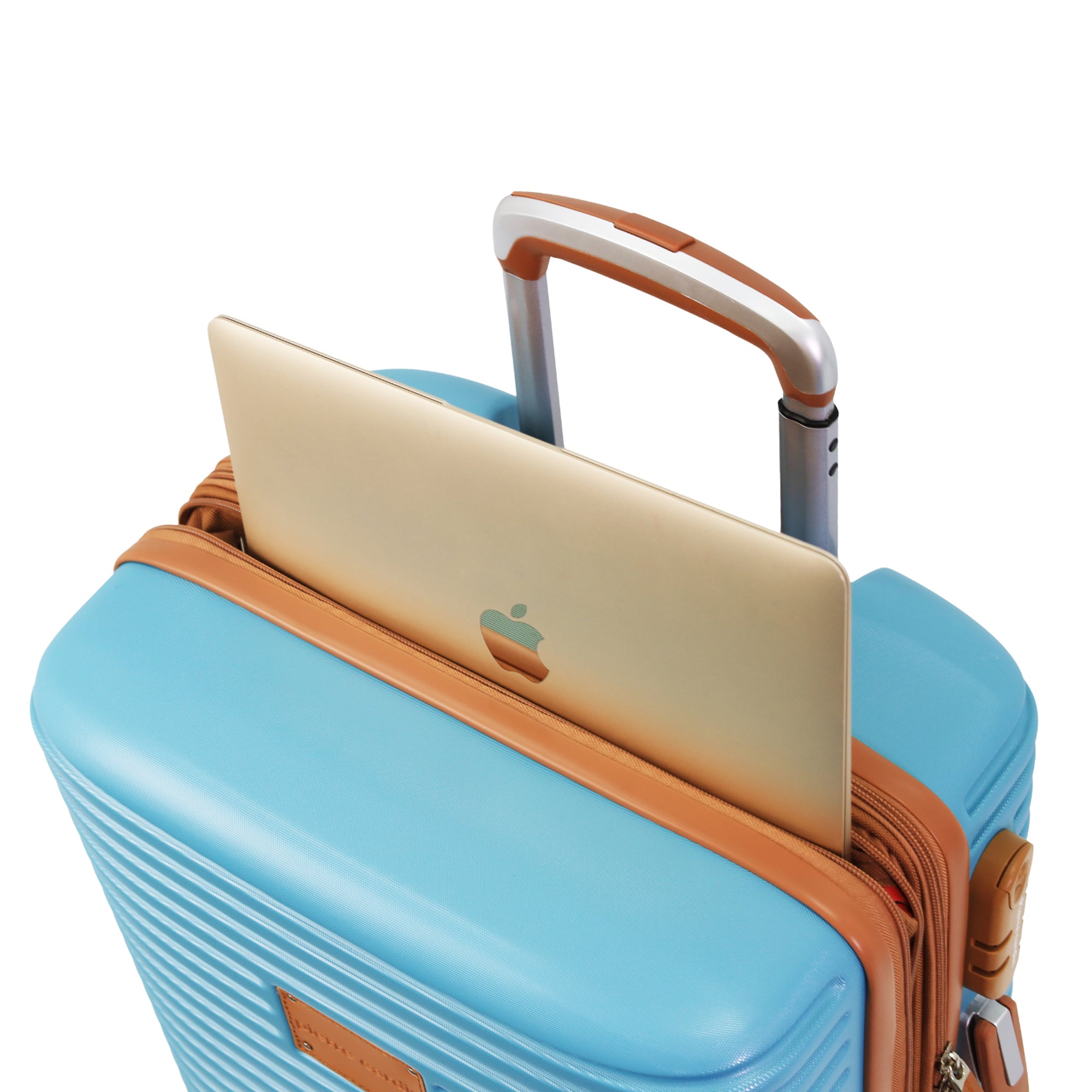 Pierre Cardin 54cm CABIN Hard Shell Suitcase in Blue