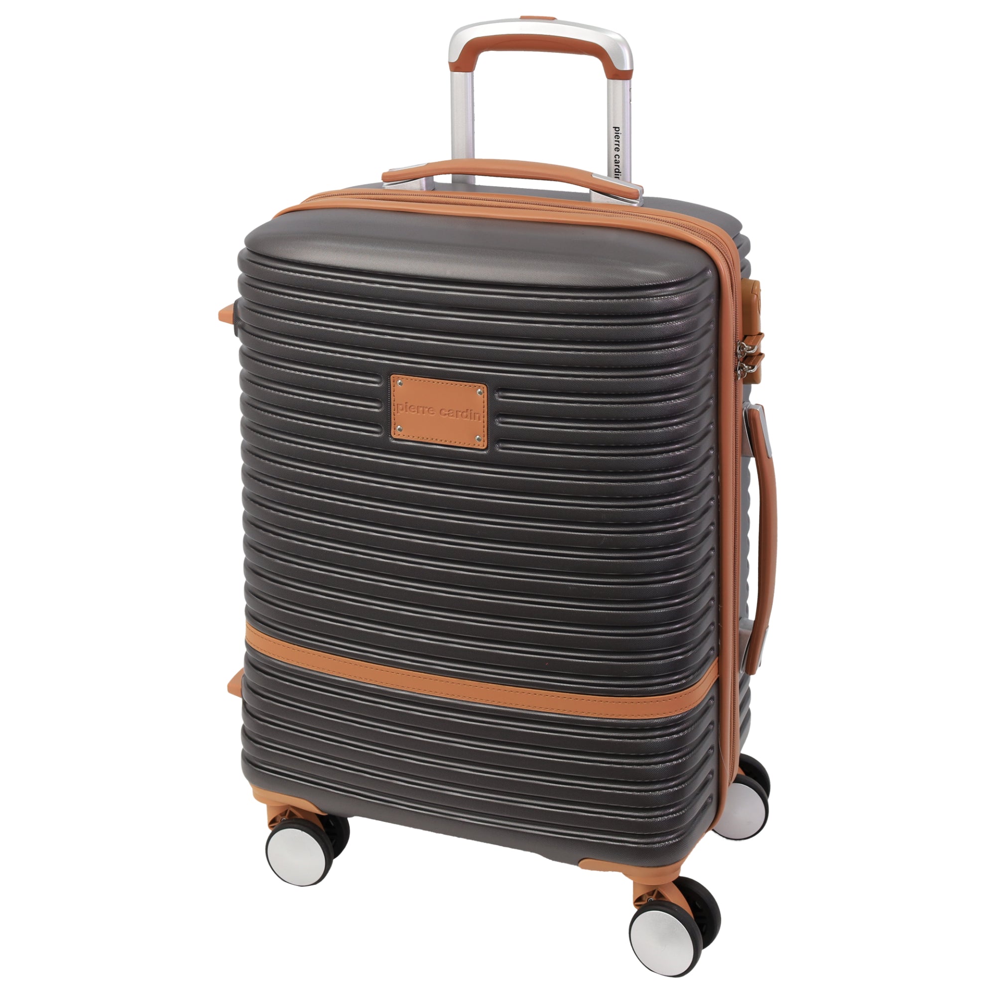 Pierre Cardin 54cm CABIN Hard Shell Suitcase in Charcoal