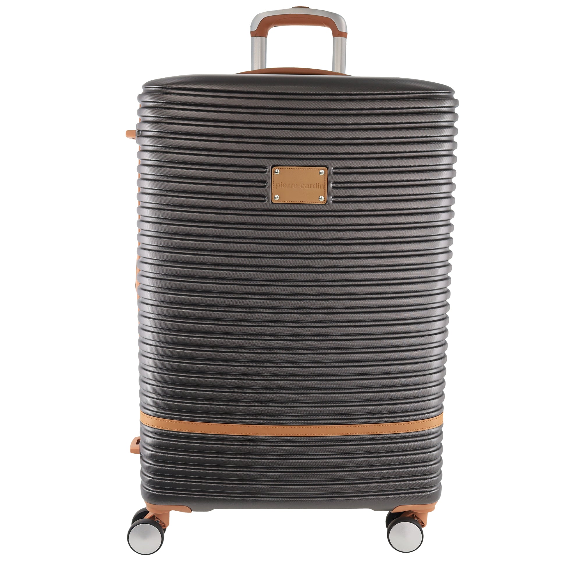 Pierre Cardin 80cm LARGE Hard Shell Suitcase in Charcoal
