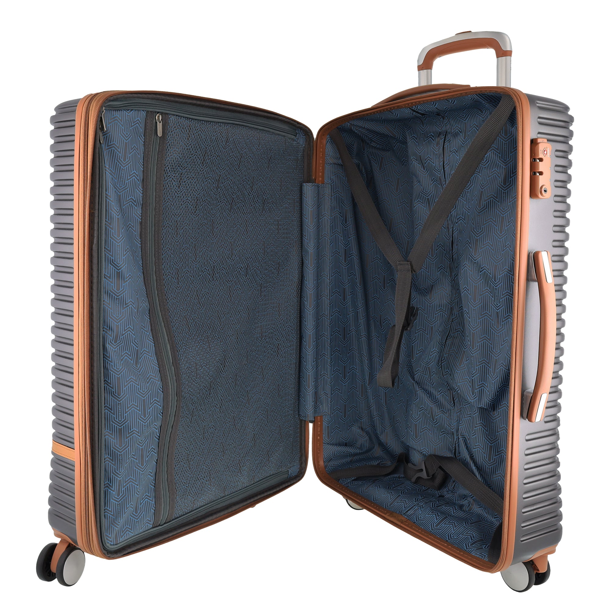 Pierre Cardin 70cm MEDIUM Hard Shell Suitcase in Charcoal