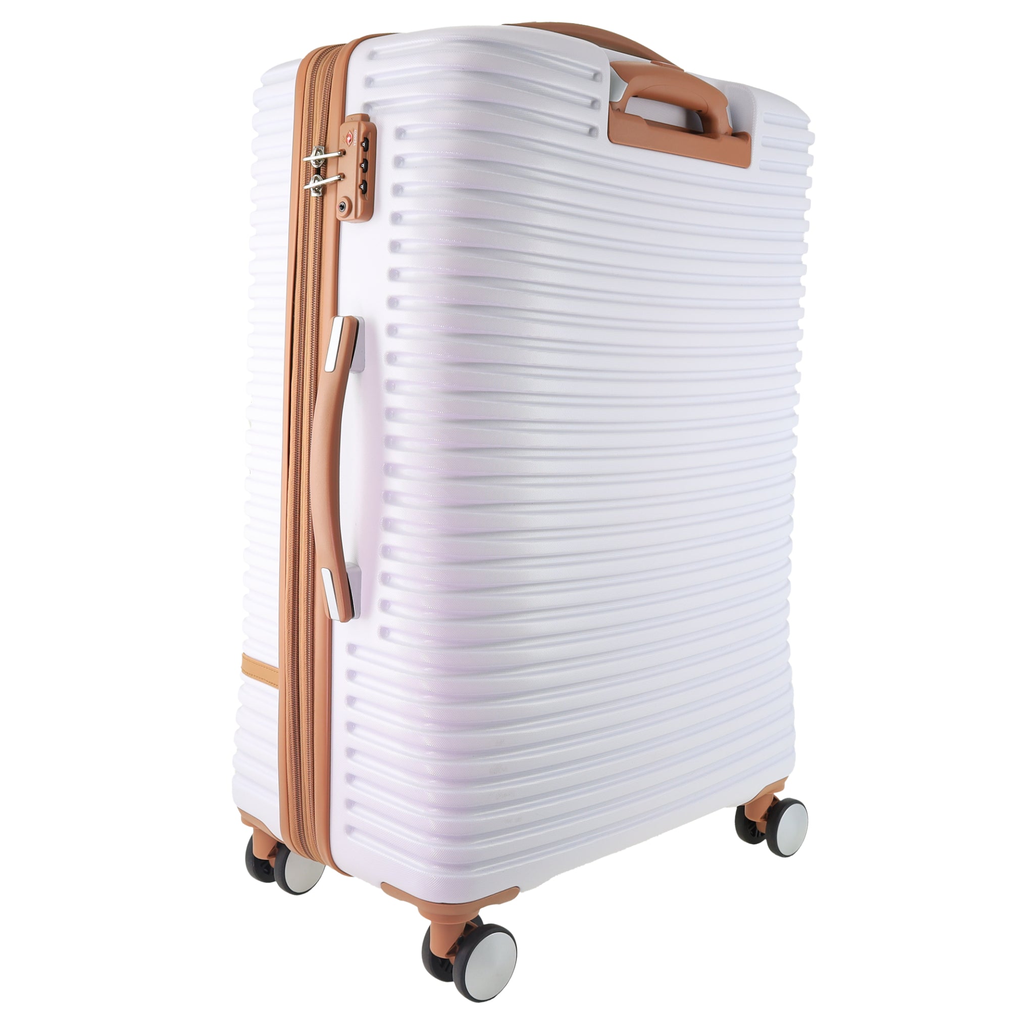 Pierre Cardin 70cm MEDIUM Hard Shell Suitcase in White