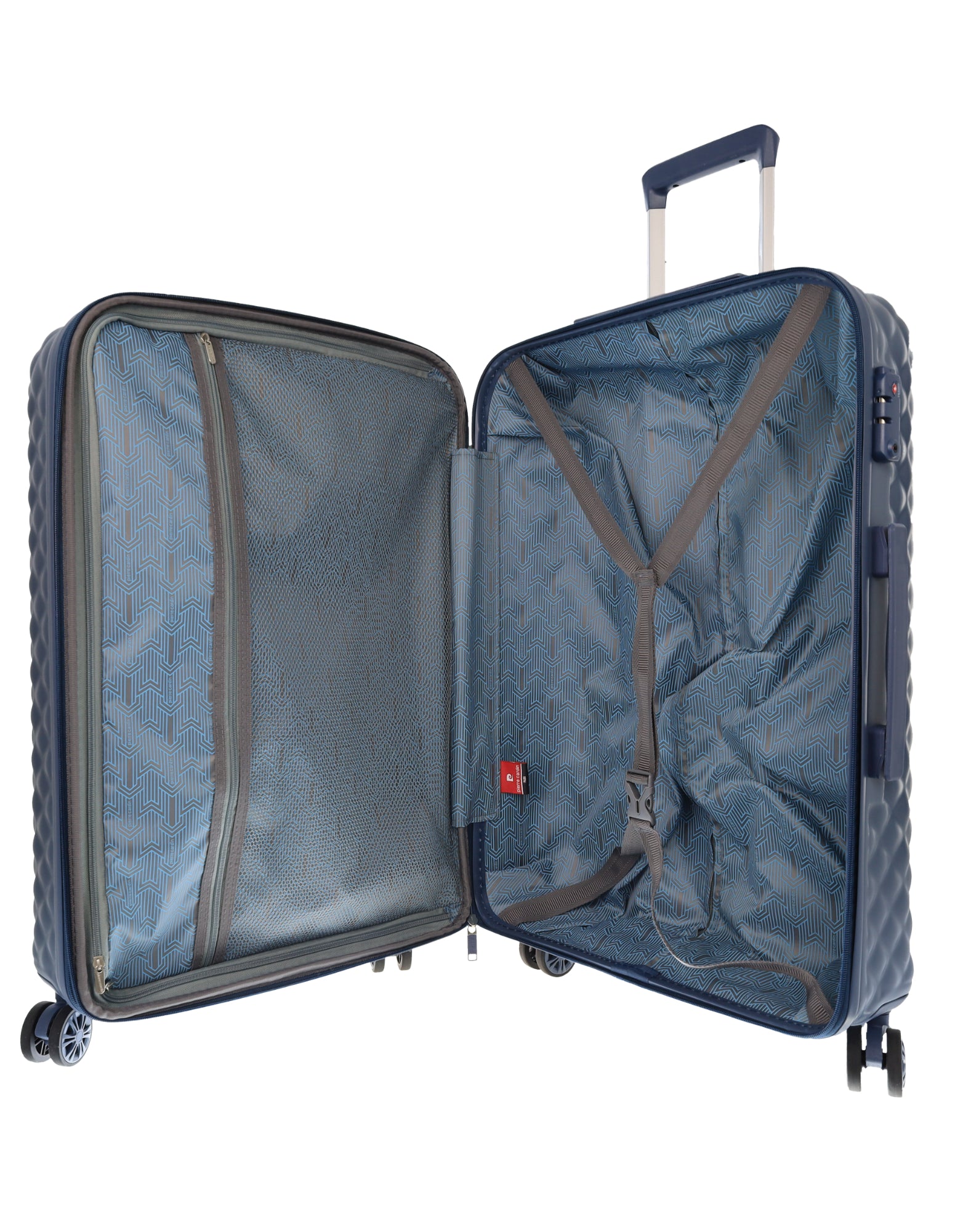 Pierre Cardin 80cm LARGE Hard Shell Suitcase in Blue