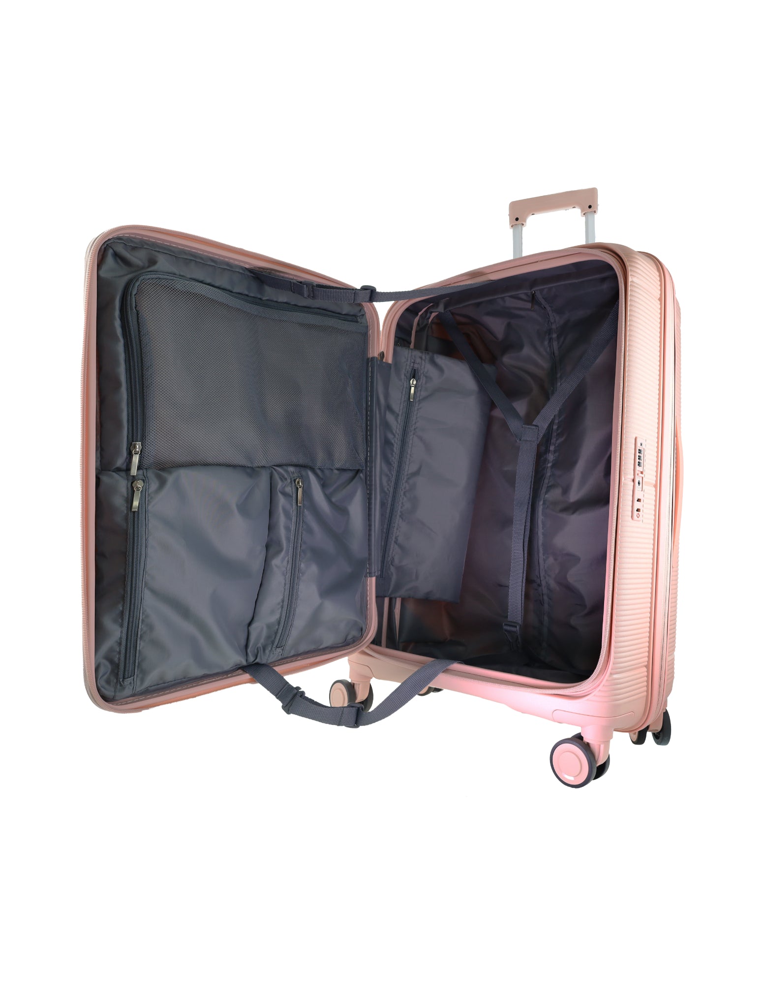 Pierre Cardin 80cm LARGE Hard Shell Suitcase in Blush