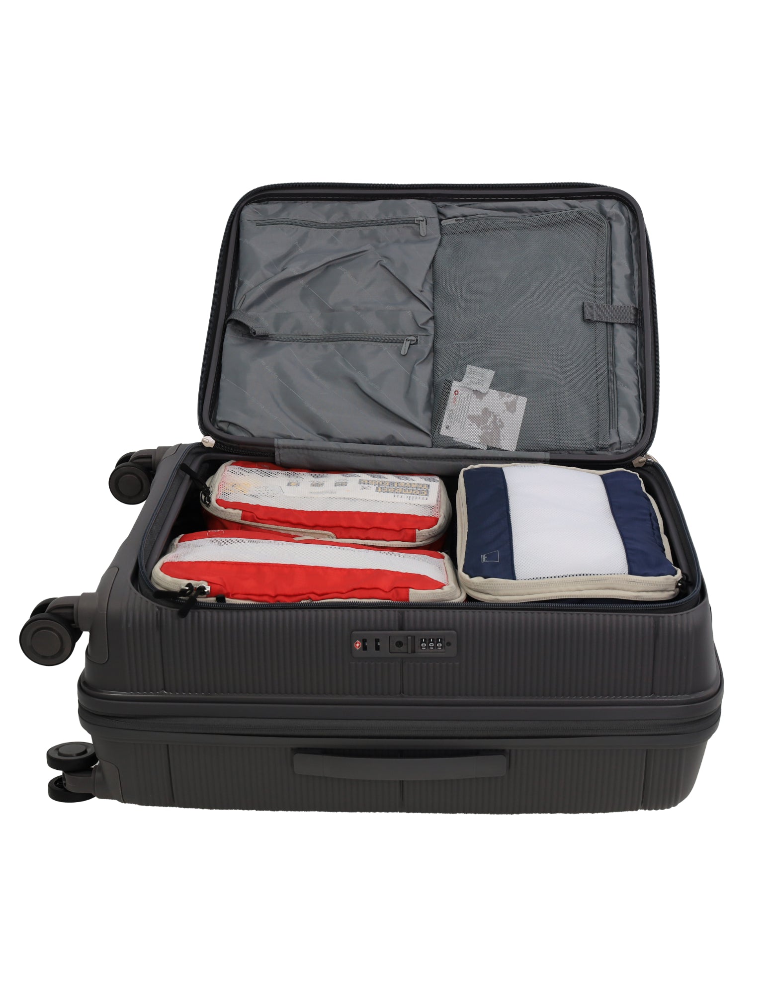Pierre Cardin 69cm MEDIUM Hard Shell Suitcase in Graphite