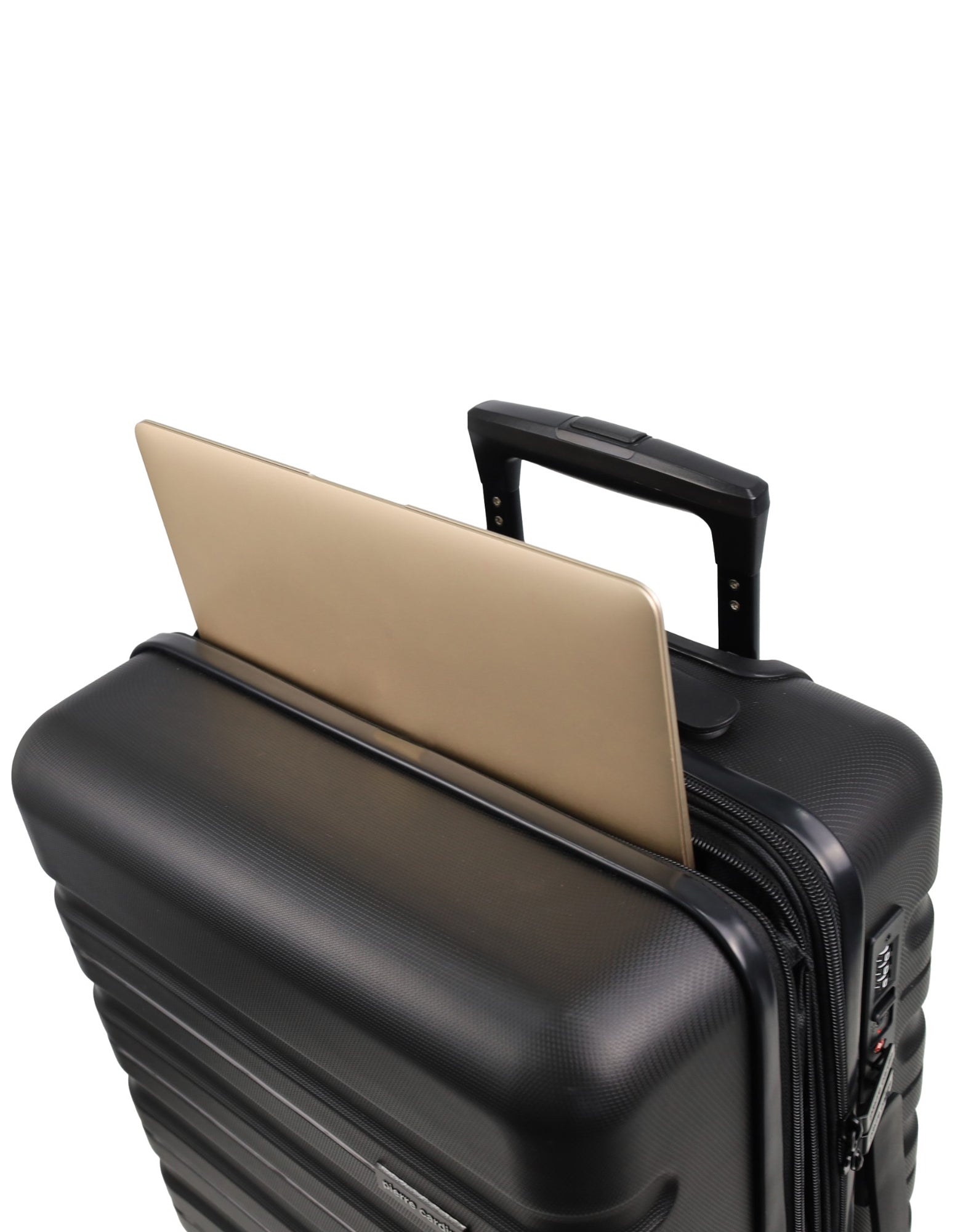 Pierre Cardin Hard-shell 3-Piece Luggage Set in Black