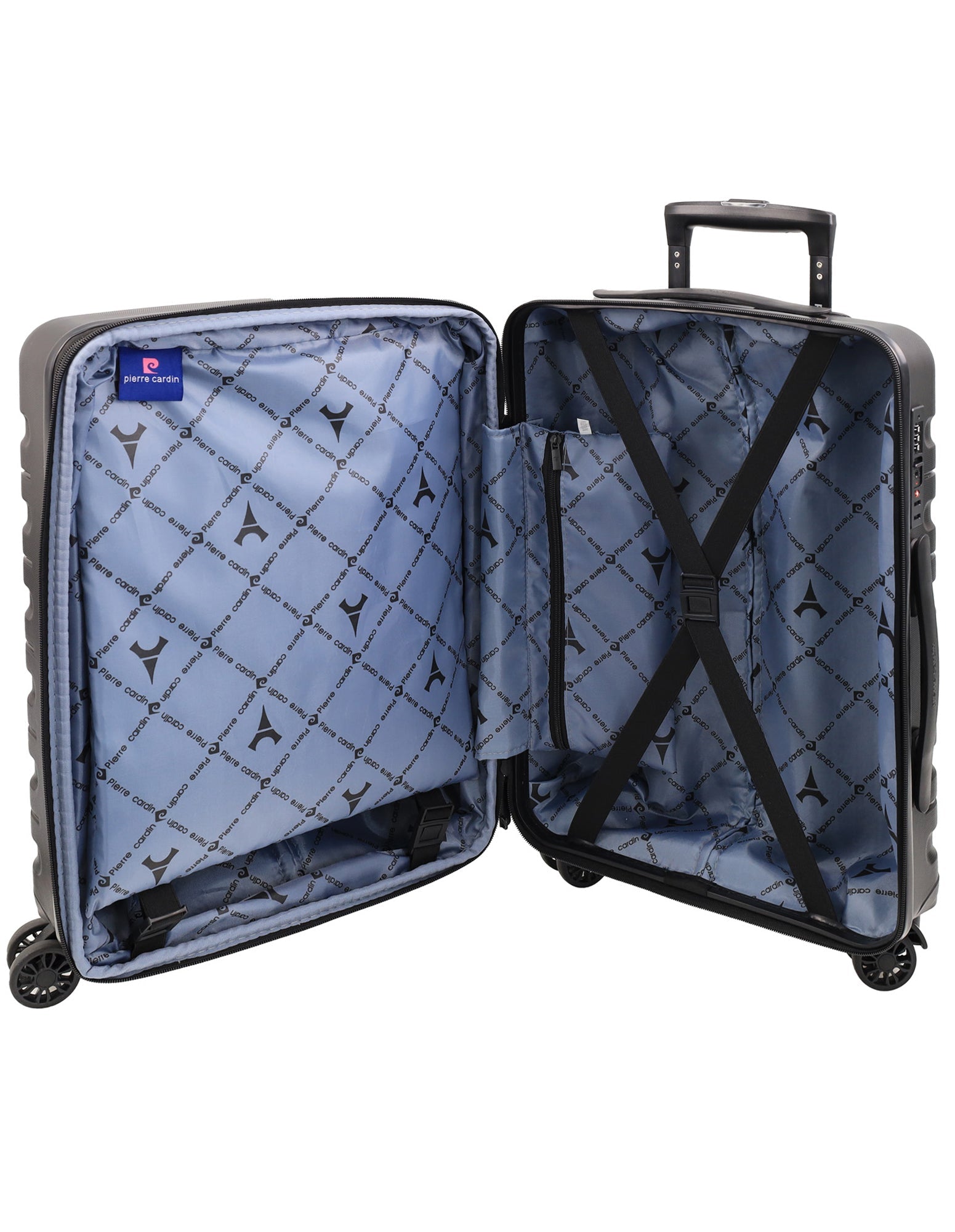Pierre Cardin 54cm CABIN Hard Shell Suitcase in Black