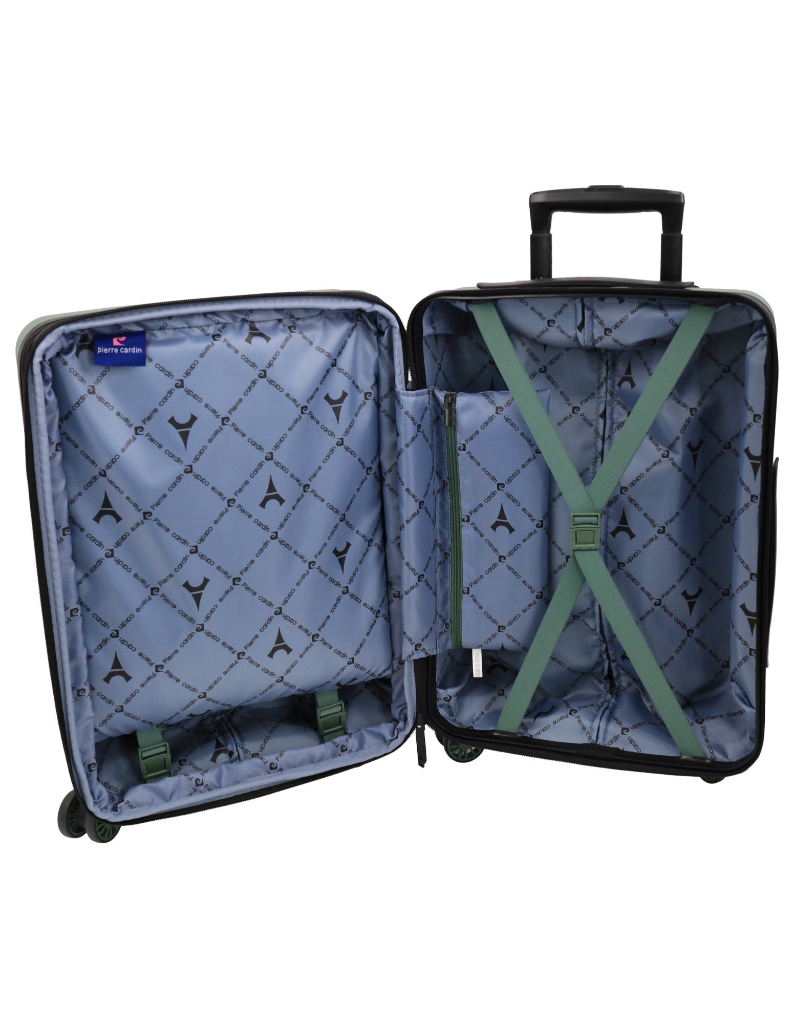 Pierre Cardin Hard-shell 3-Piece Luggage Set in Moss