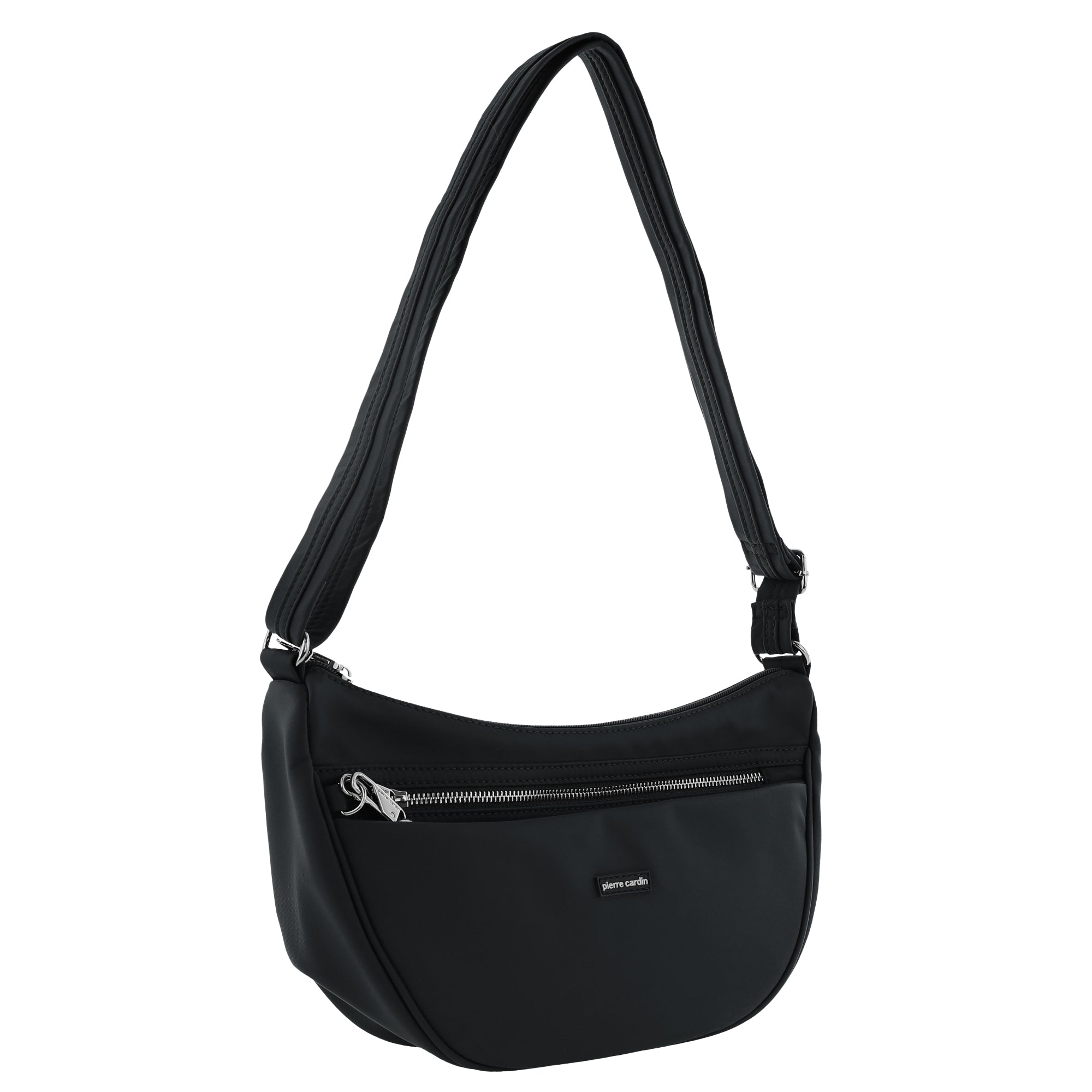 Pierre Cardin Nylon Anti-Theft Crossbody Bag in Black