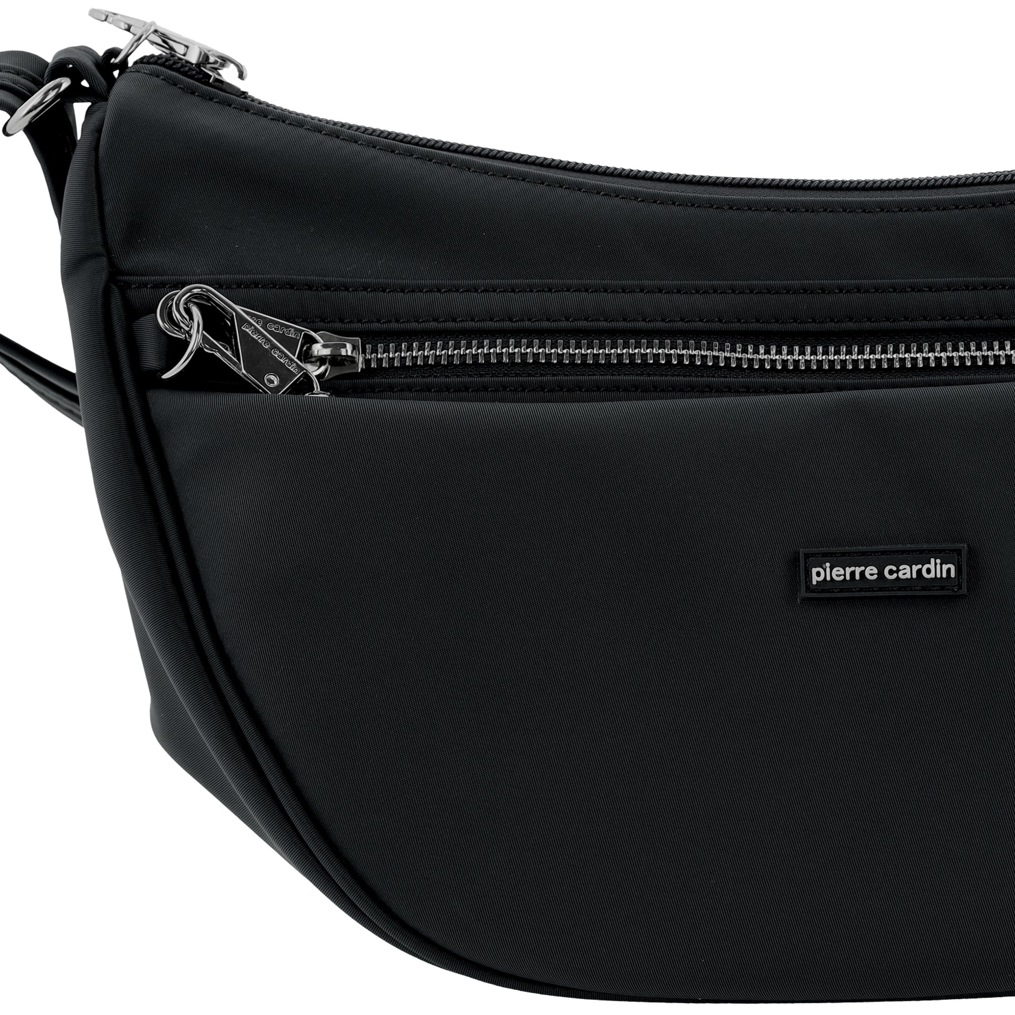 Pierre Cardin Nylon Anti-Theft Crossbody Bag in Black