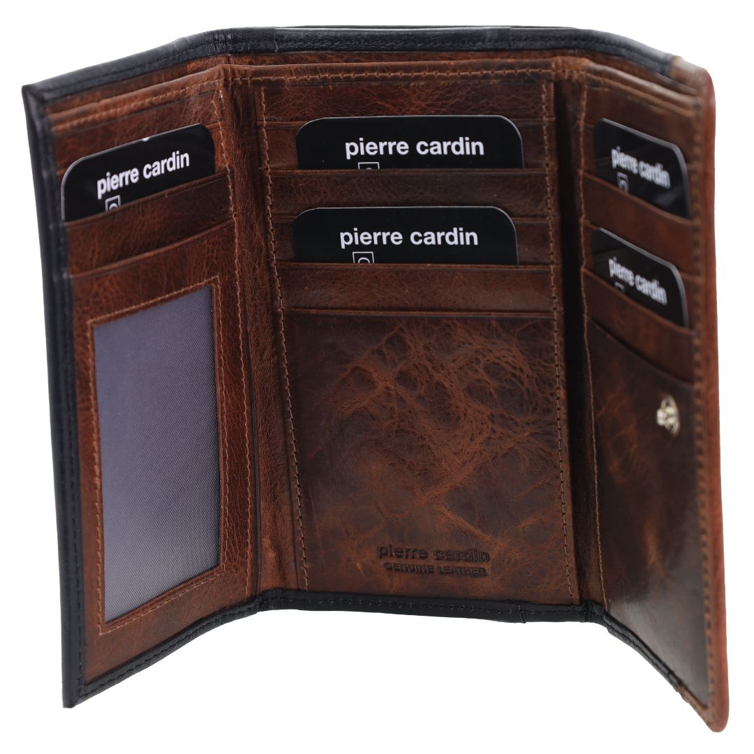 Pierre Cardin Men's Leather Durable Flat Wallet