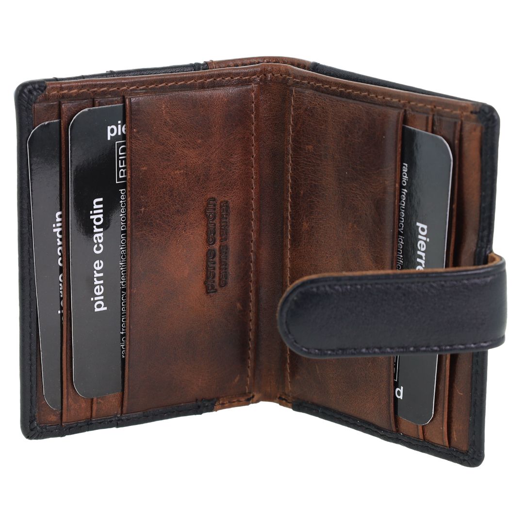 Pierre Cardin Men's Leather Streamlined Tab Wallet