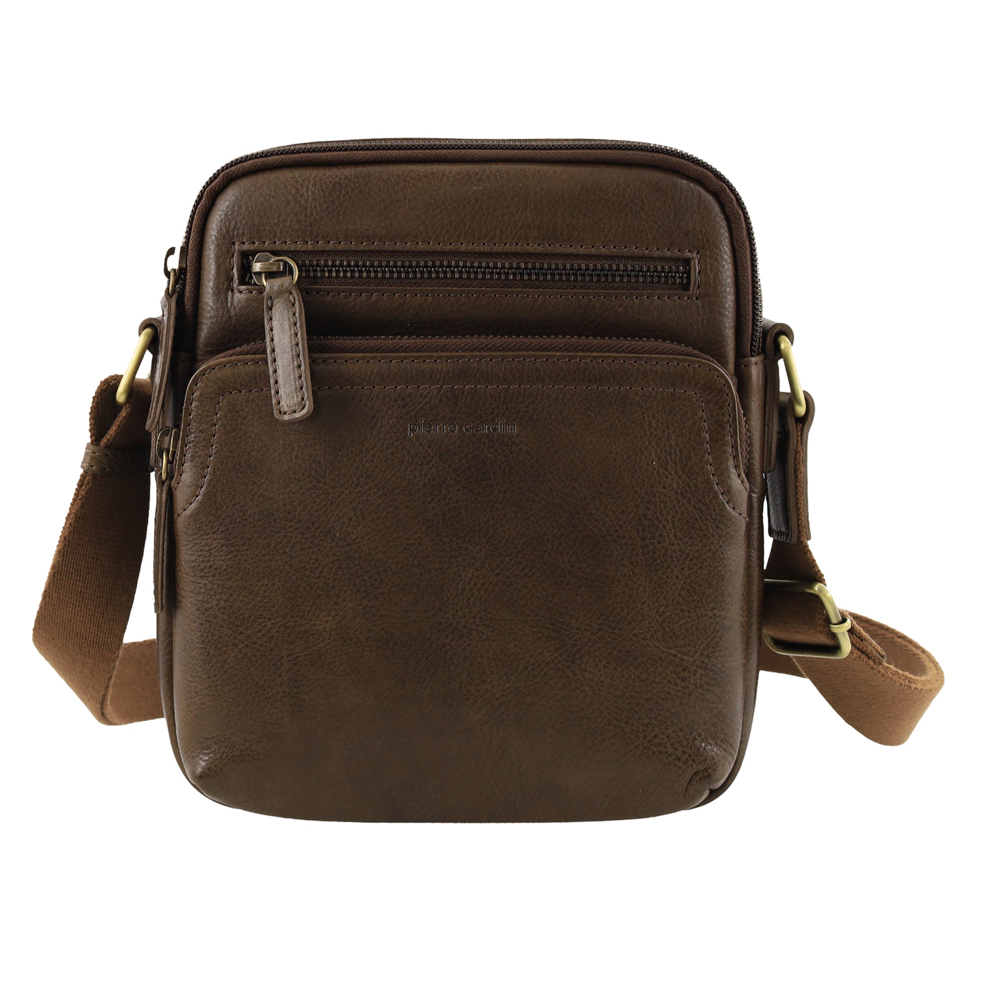 Pierre Cardin Men's Leather Compact Crossbody Bag