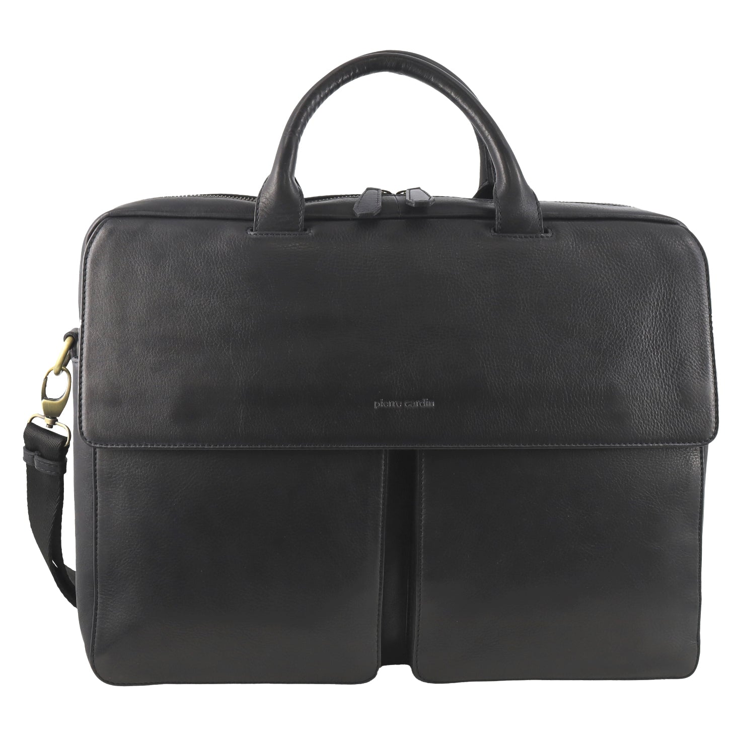 Pierre Cardin Men's Leather Classic Messenger/Computer Bag