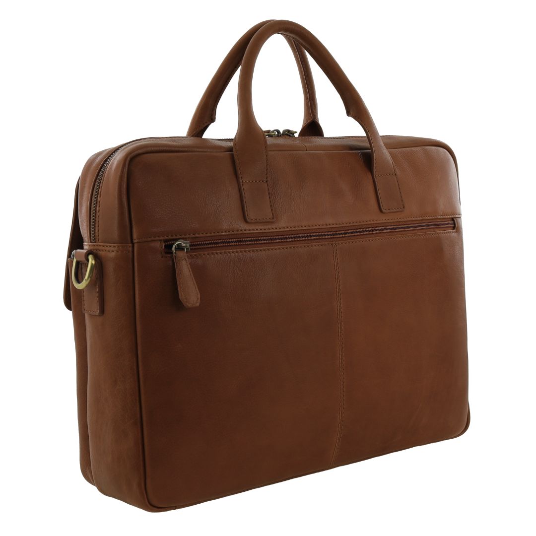 Pierre Cardin Men's Leather Classic Messenger/Computer Bag