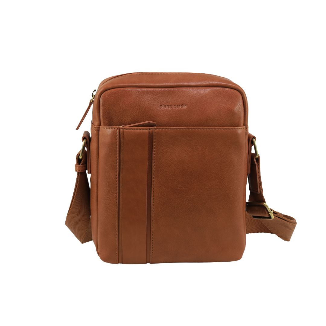 Pierre Cardin Men's Leather Versatile Crossbody Bag