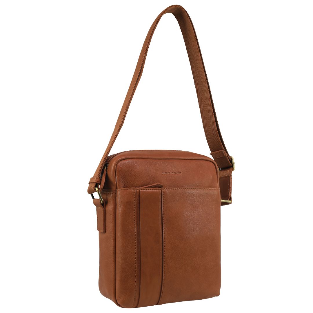 Pierre Cardin Men's Leather Versatile Crossbody Bag