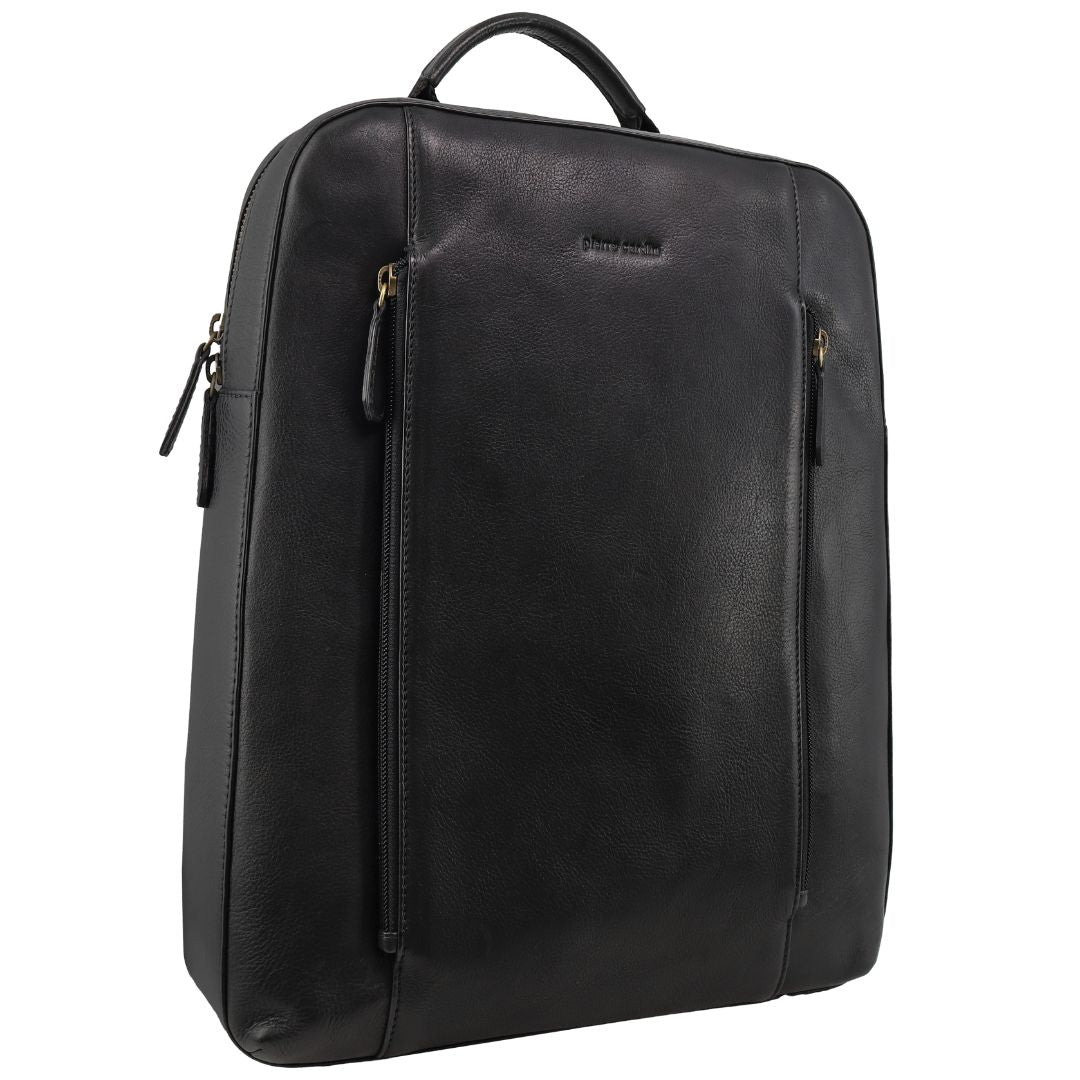 Pierre Cardin Men's Leather Functional Business/Laptop Backpack