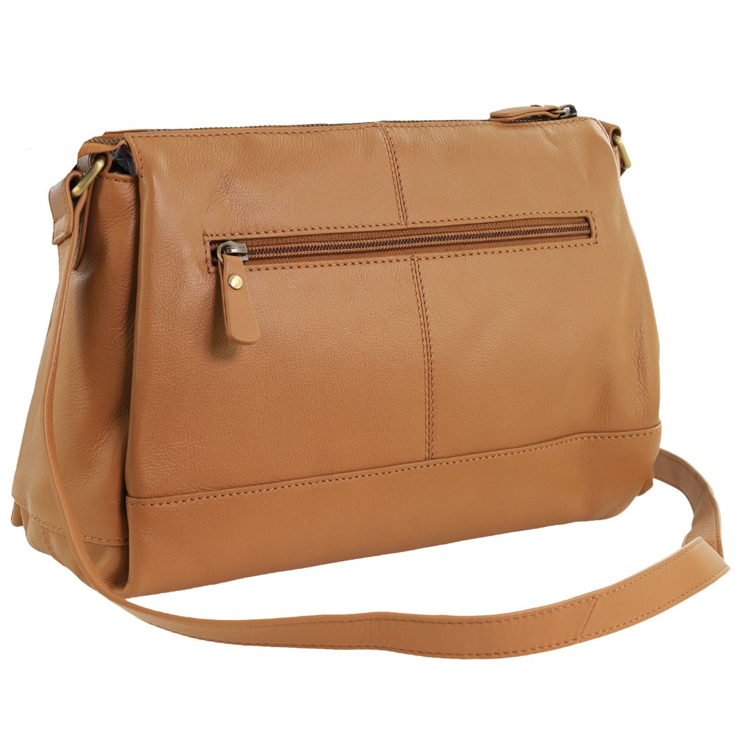 Pierre Cardin Ladies Leather Structured Crossbody Bag