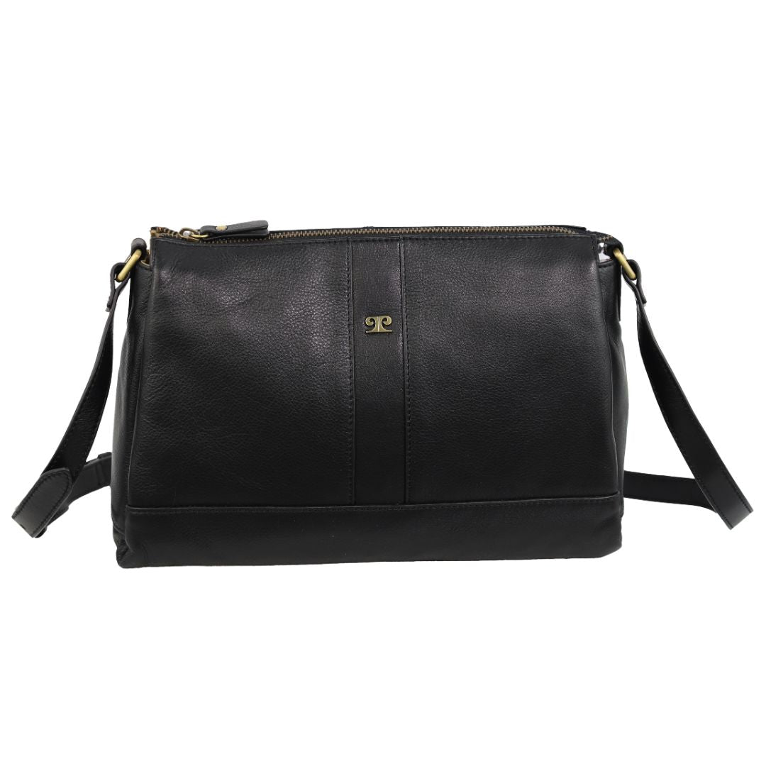 Pierre Cardin Ladies Leather Structured Crossbody Bag