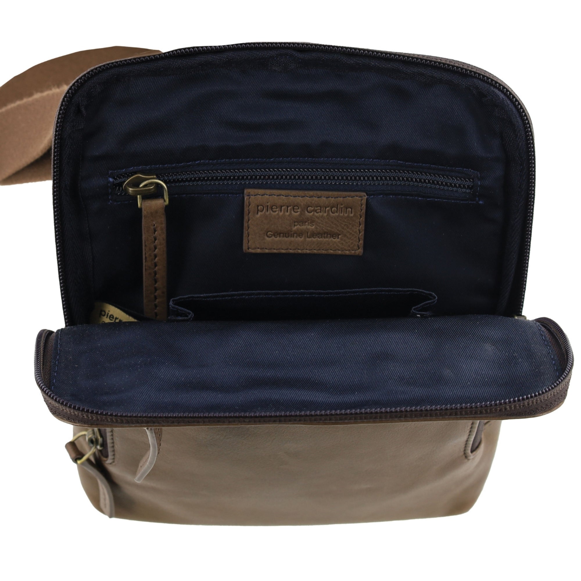 Pierre Cardin Men's Leather Casual Crossbody Bag