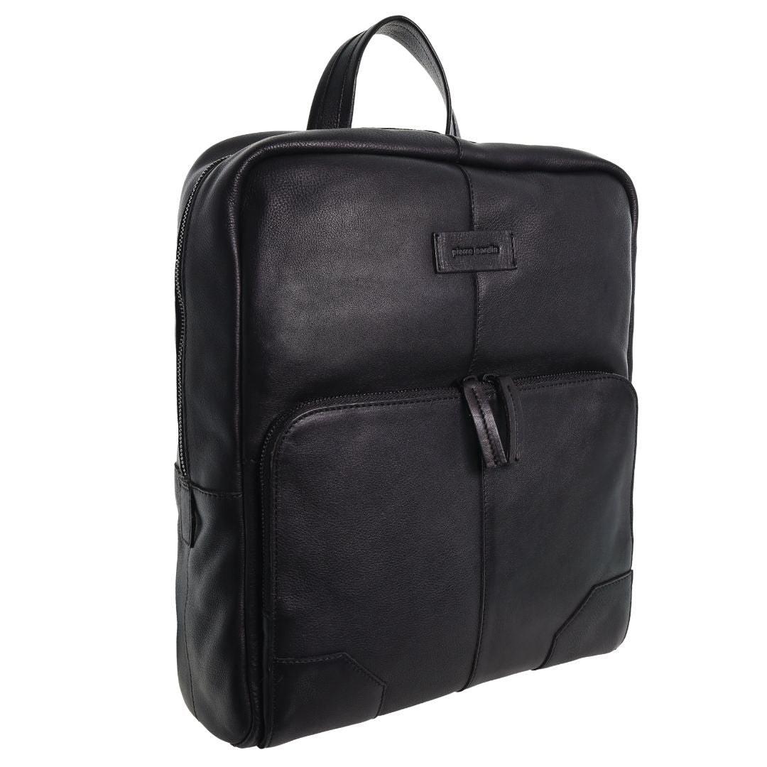 Pierre Cardin Men's Italian Leather Sleek Backpack