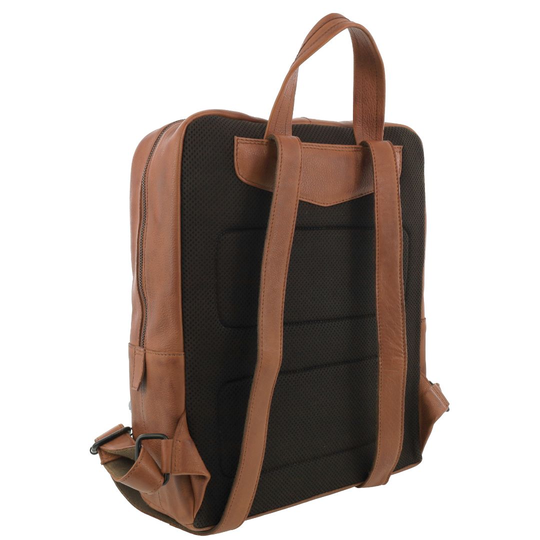 Pierre Cardin Men's Italian Leather Sleek Backpack