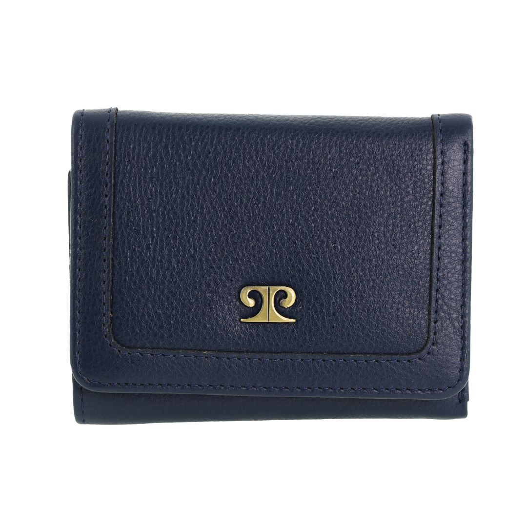 Pierre Cardin Ladies Leather Snap Button Tri-Fold Wallet