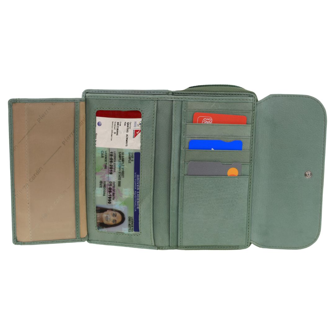Pierre Cardin Ladies Tri-Fold Tab Wallet