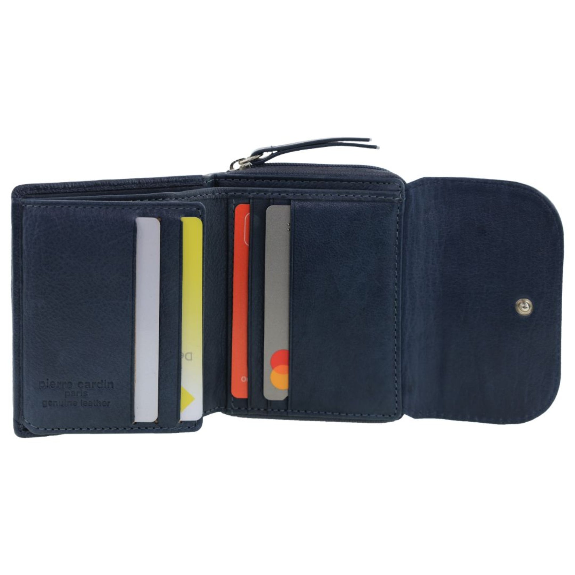 Pierre Cardin Ladies Leather Tri-Fold Tab Wallet
