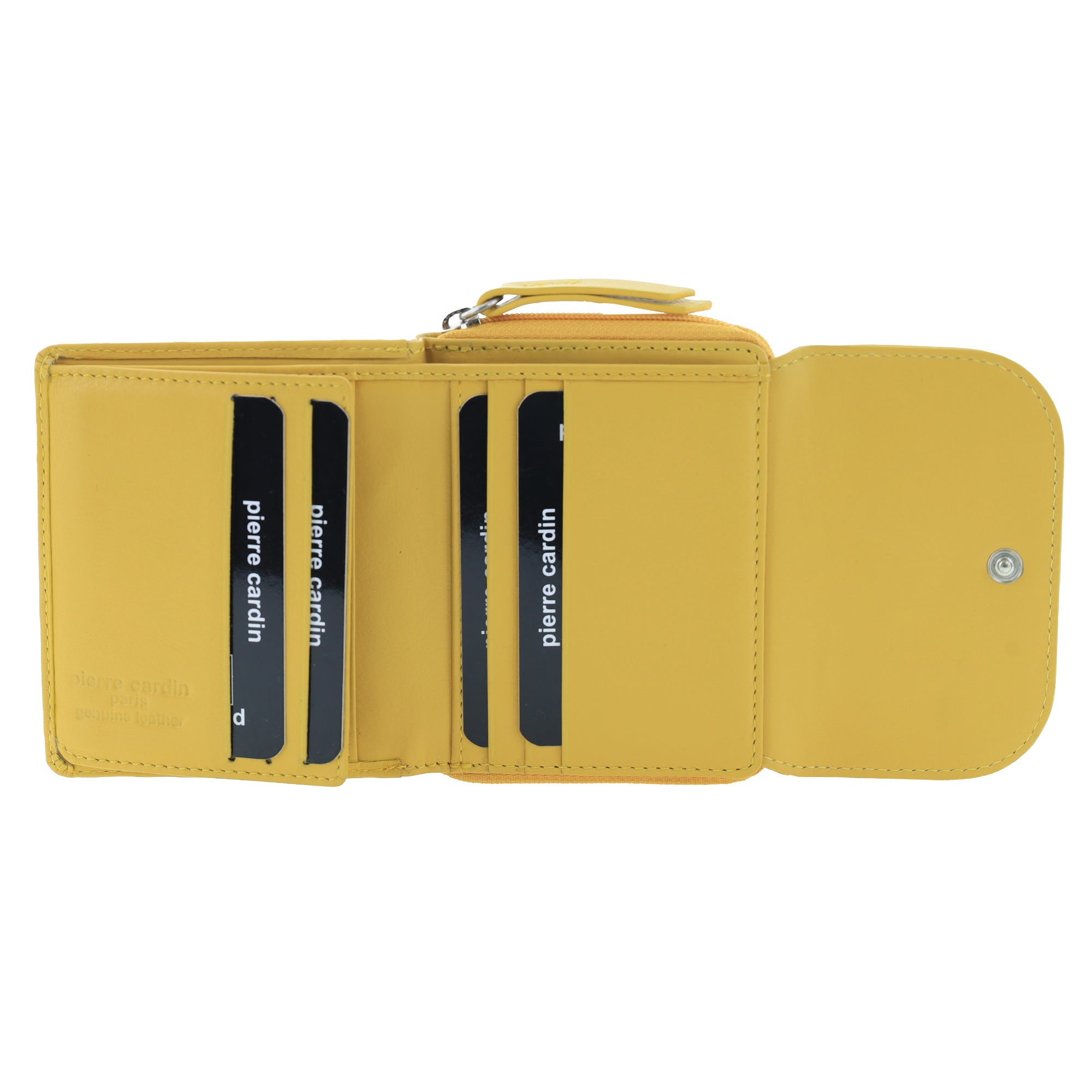 Pierre Cardin Ladies Leather Tri-Fold Tab Wallet