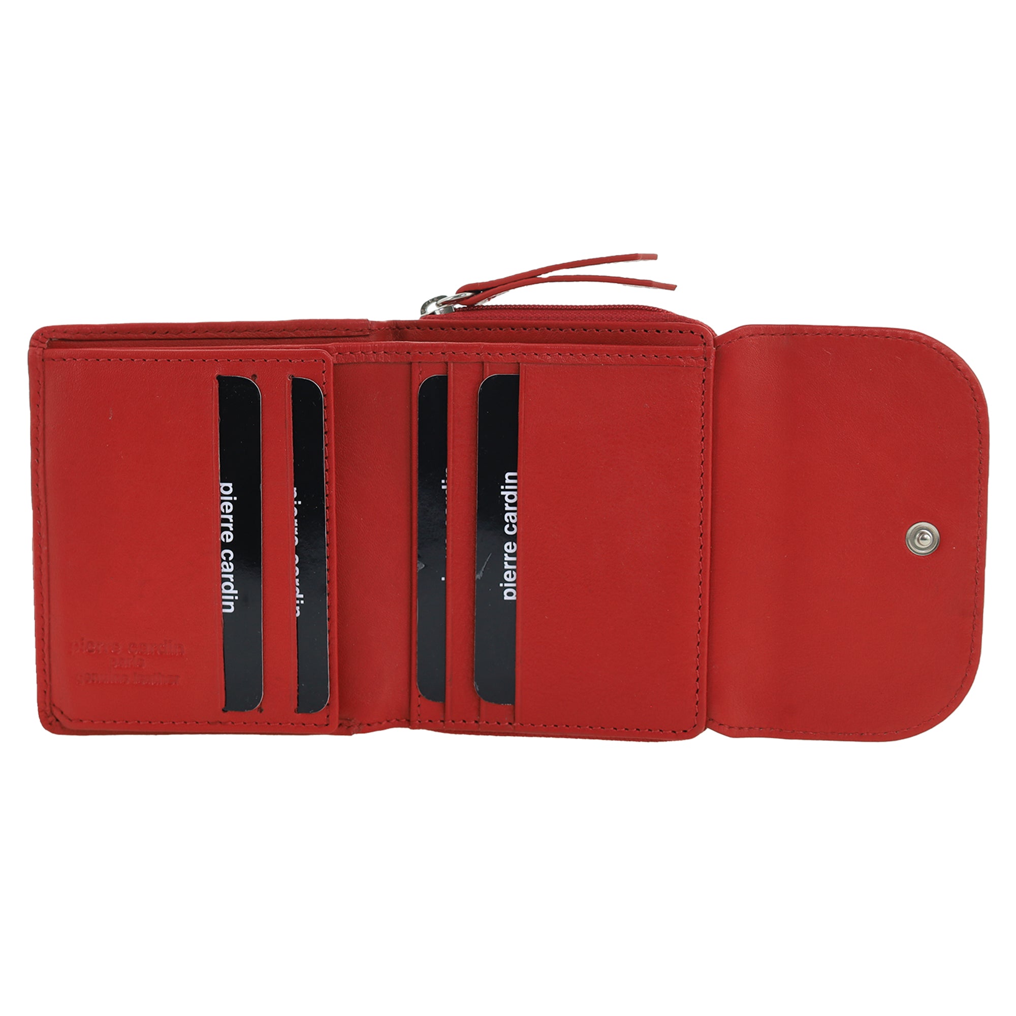 Pierre Cardin Ladies Leather Tri-Fold Tab Wallet