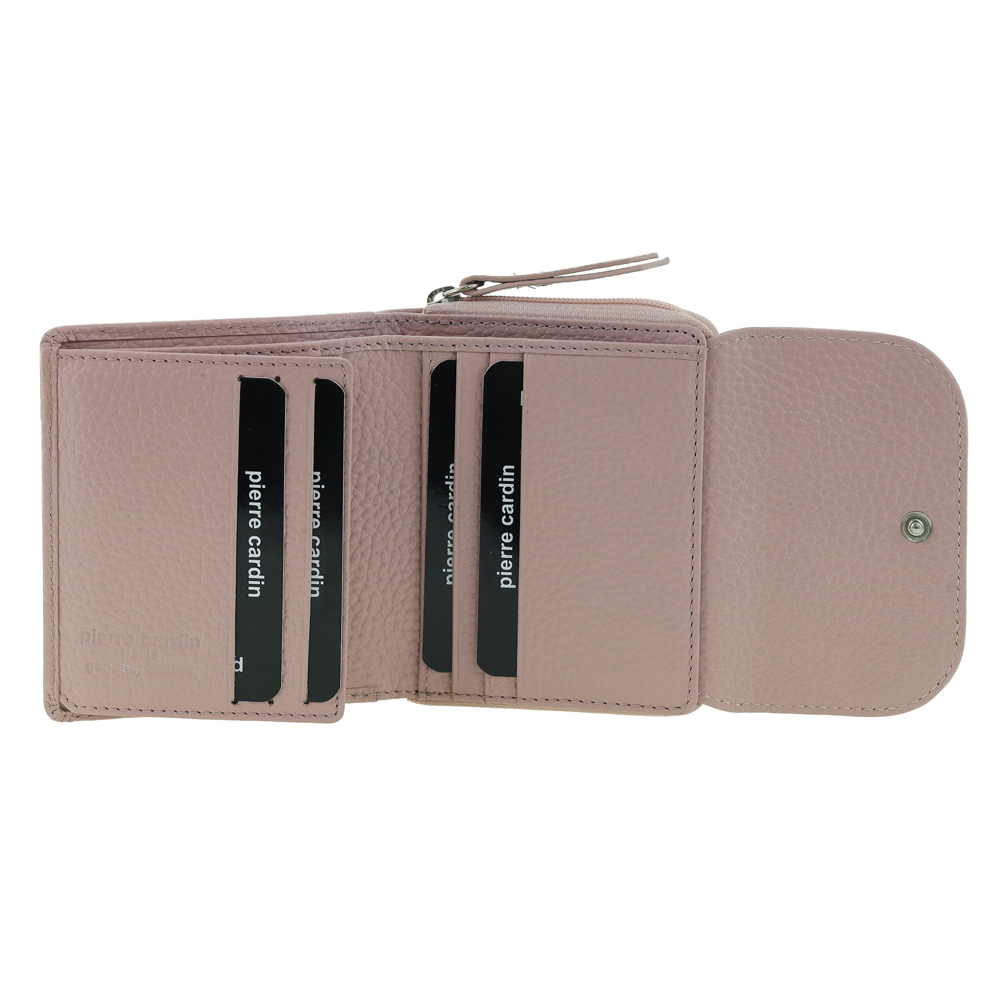 Pierre Cardin Ladies Leather Tri-Fold Tab Wallet