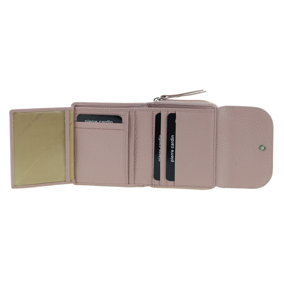 Pierre Cardin Ladies Leather Tri-Fold Tab Wallet