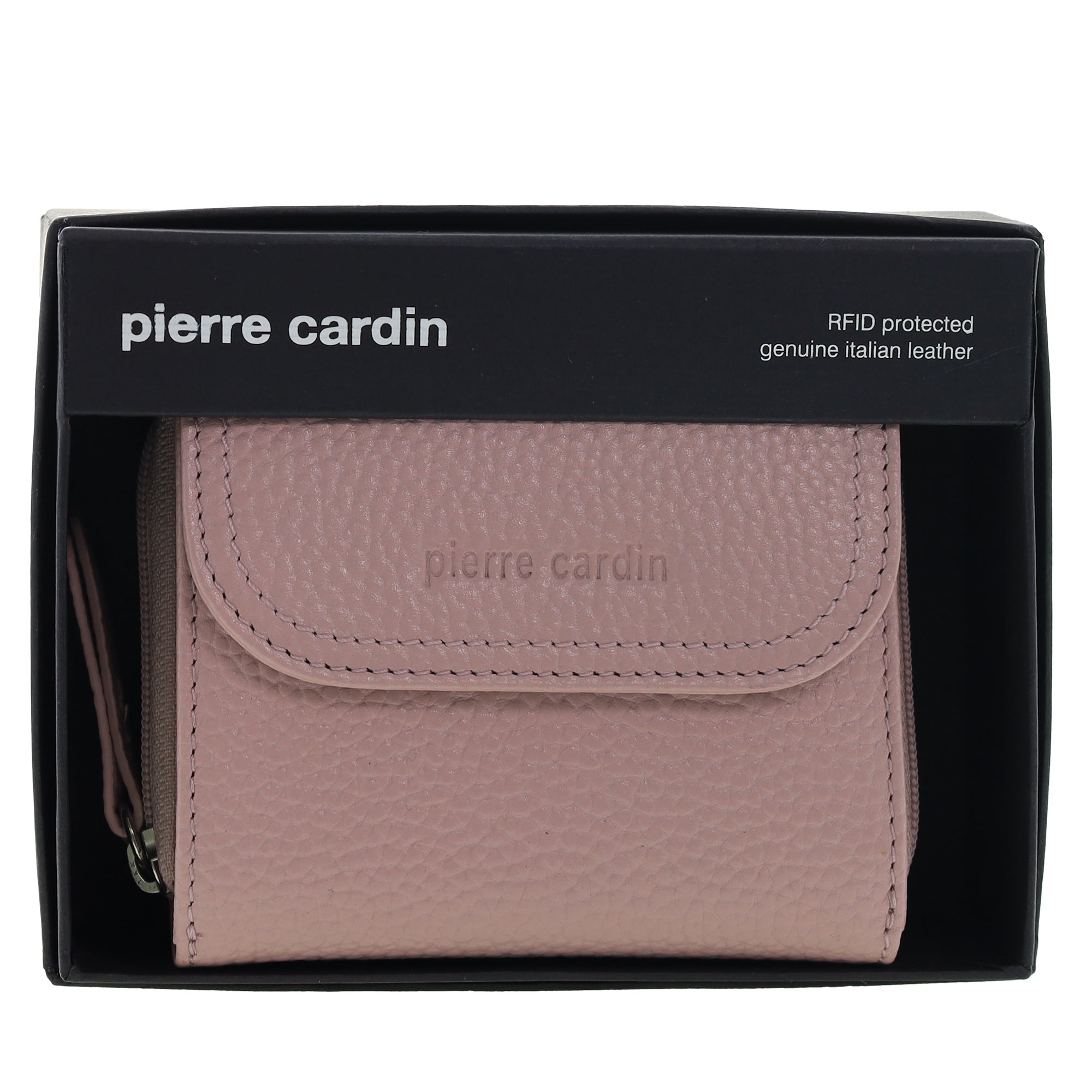 Pierre Cardin Ladies Leather Tri-Fold Tab Wallet