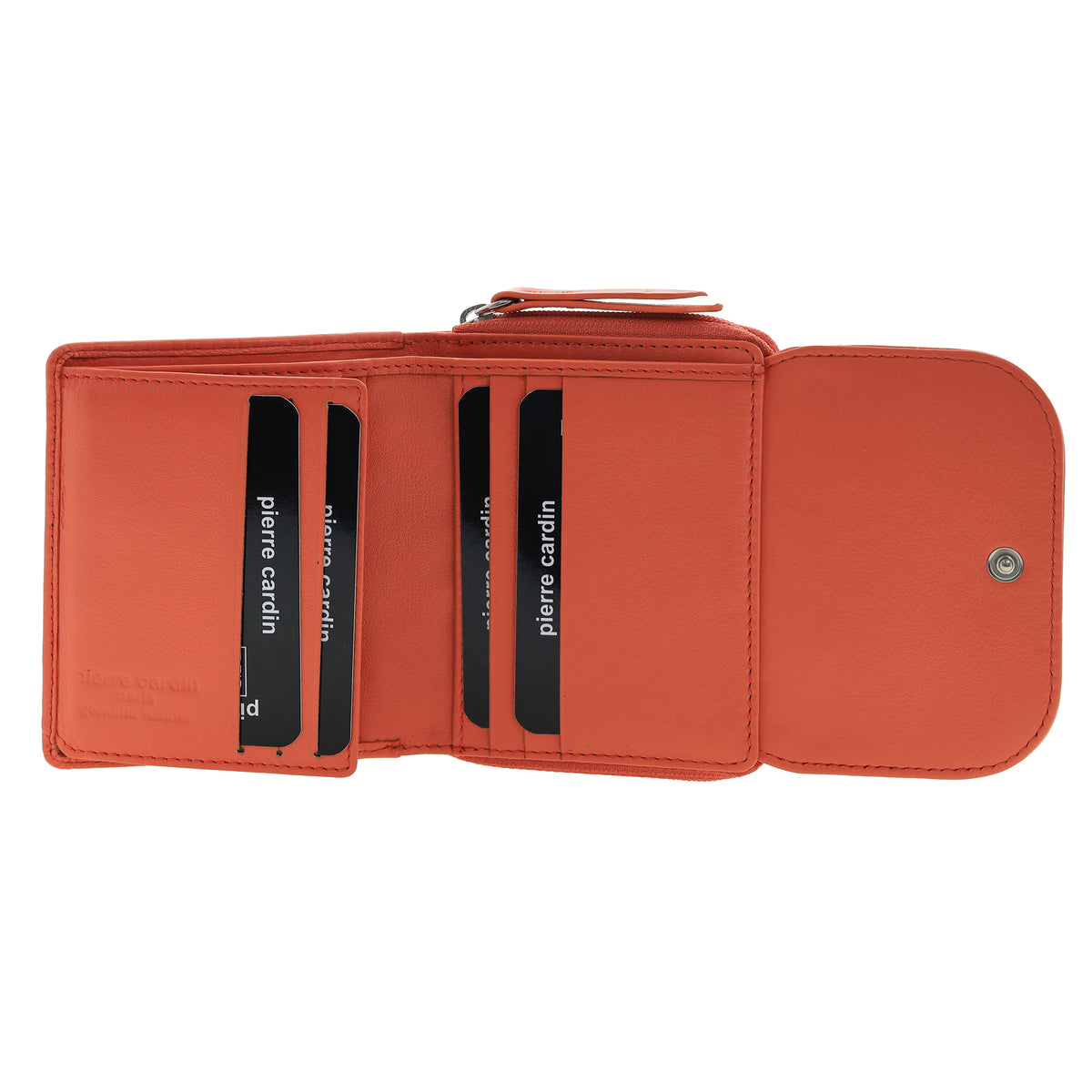 Pierre Cardin Ladies Leather Tri-Fold Tab Wallet