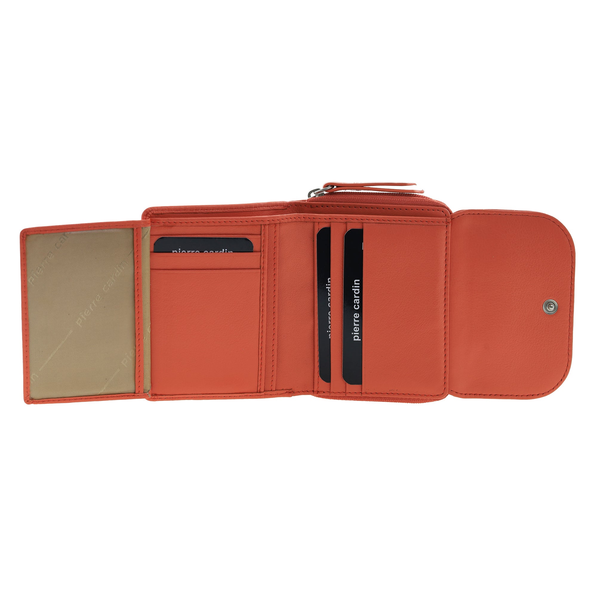 Pierre Cardin Ladies Leather Tri-Fold Tab Wallet
