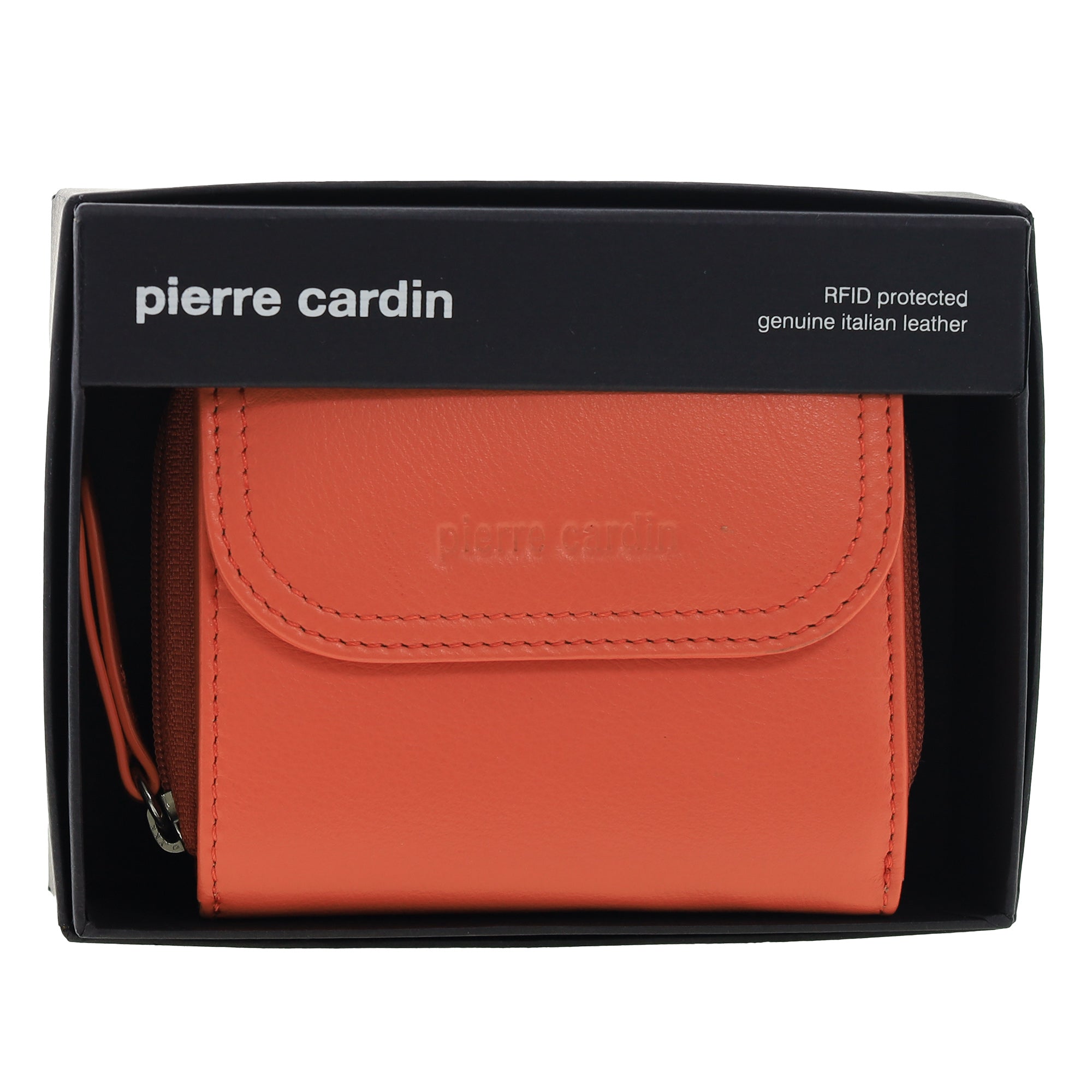 Pierre Cardin Ladies Leather Tri-Fold Tab Wallet