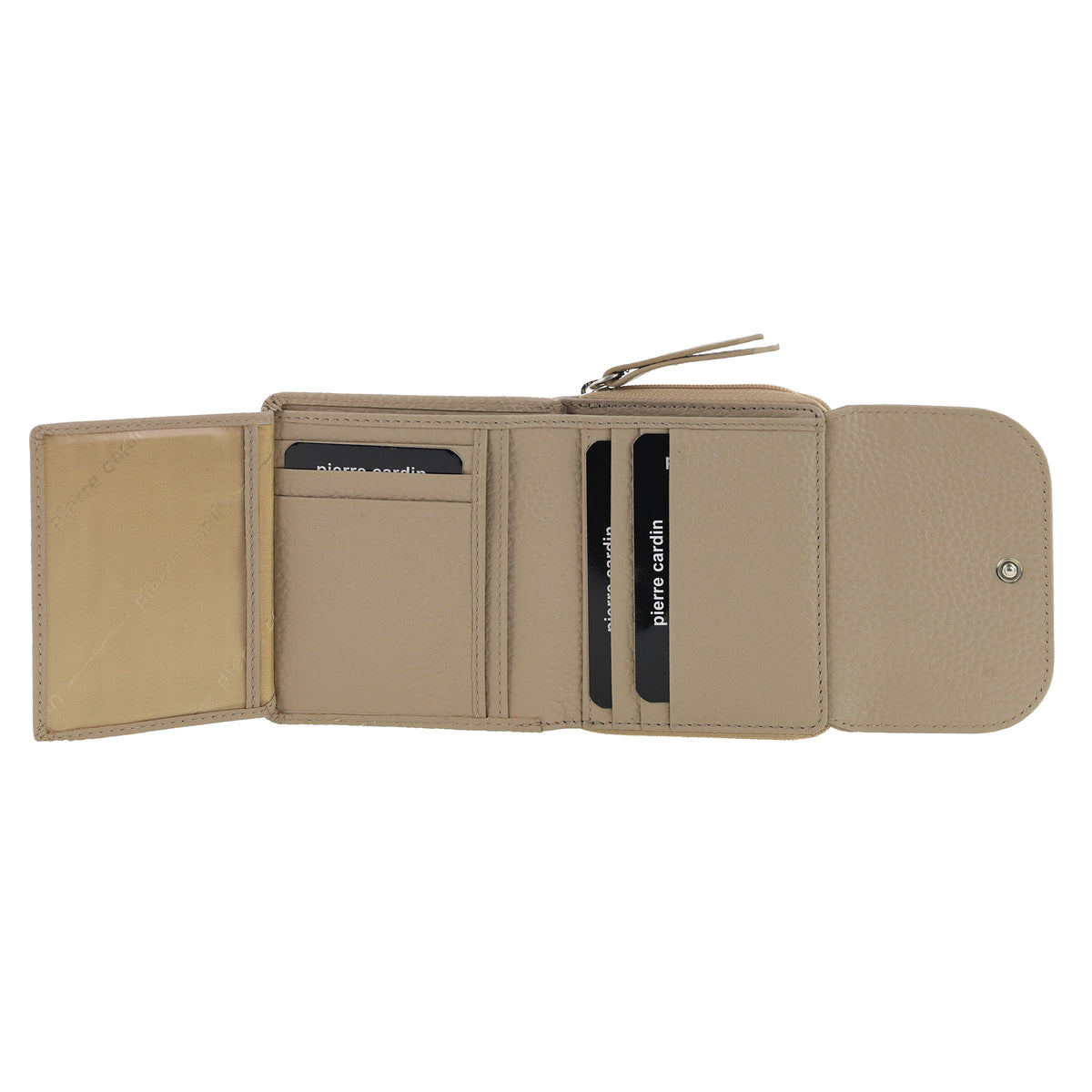 Pierre Cardin Ladies Leather Tri-Fold Tab Wallet