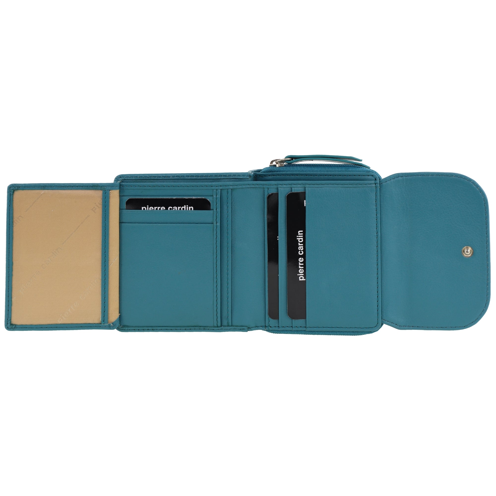 Pierre Cardin Ladies Leather Tri-Fold Tab Wallet