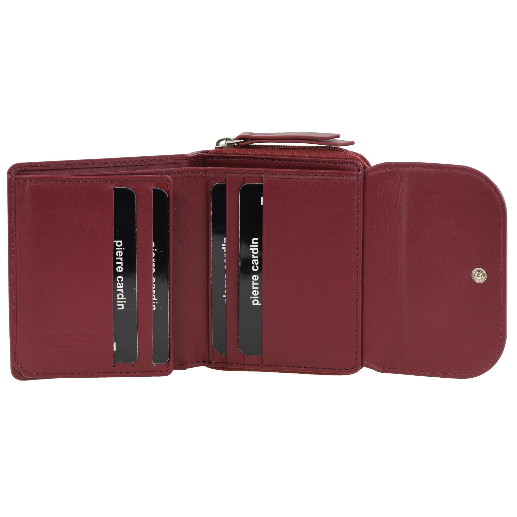 Pierre Cardin Ladies Leather Tri-Fold Tab Wallet