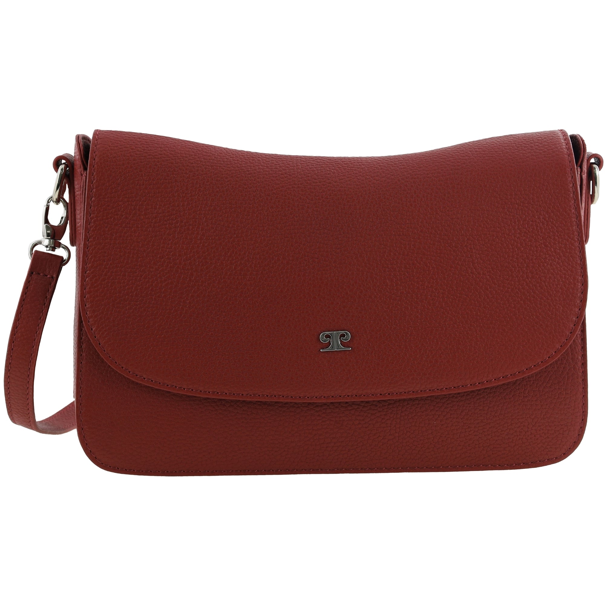 Pierre Cardin Ladies Leather Flap Over Crossbody Bag