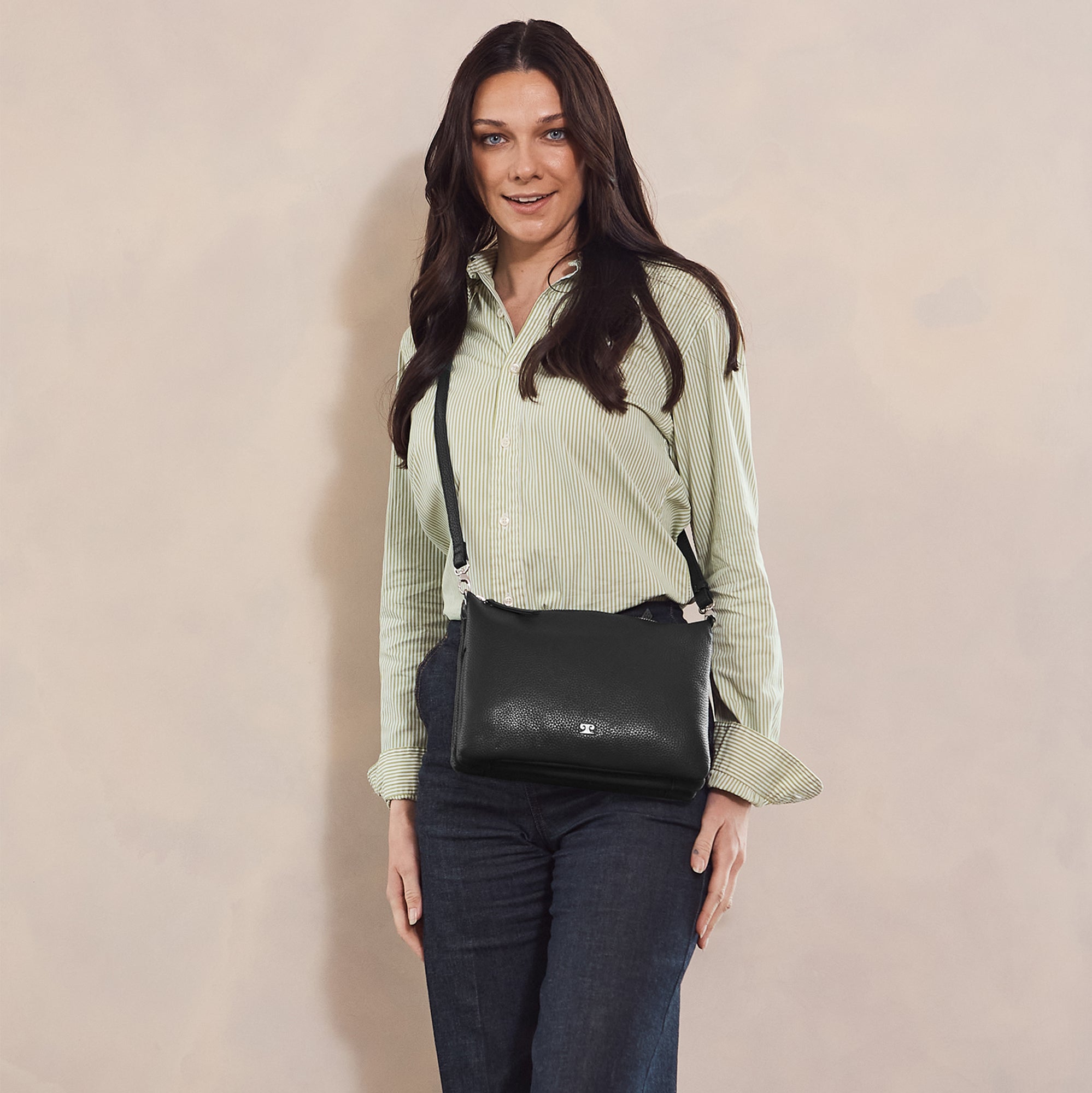 Pierre Cardin Ladies Leather Crossbody Bag