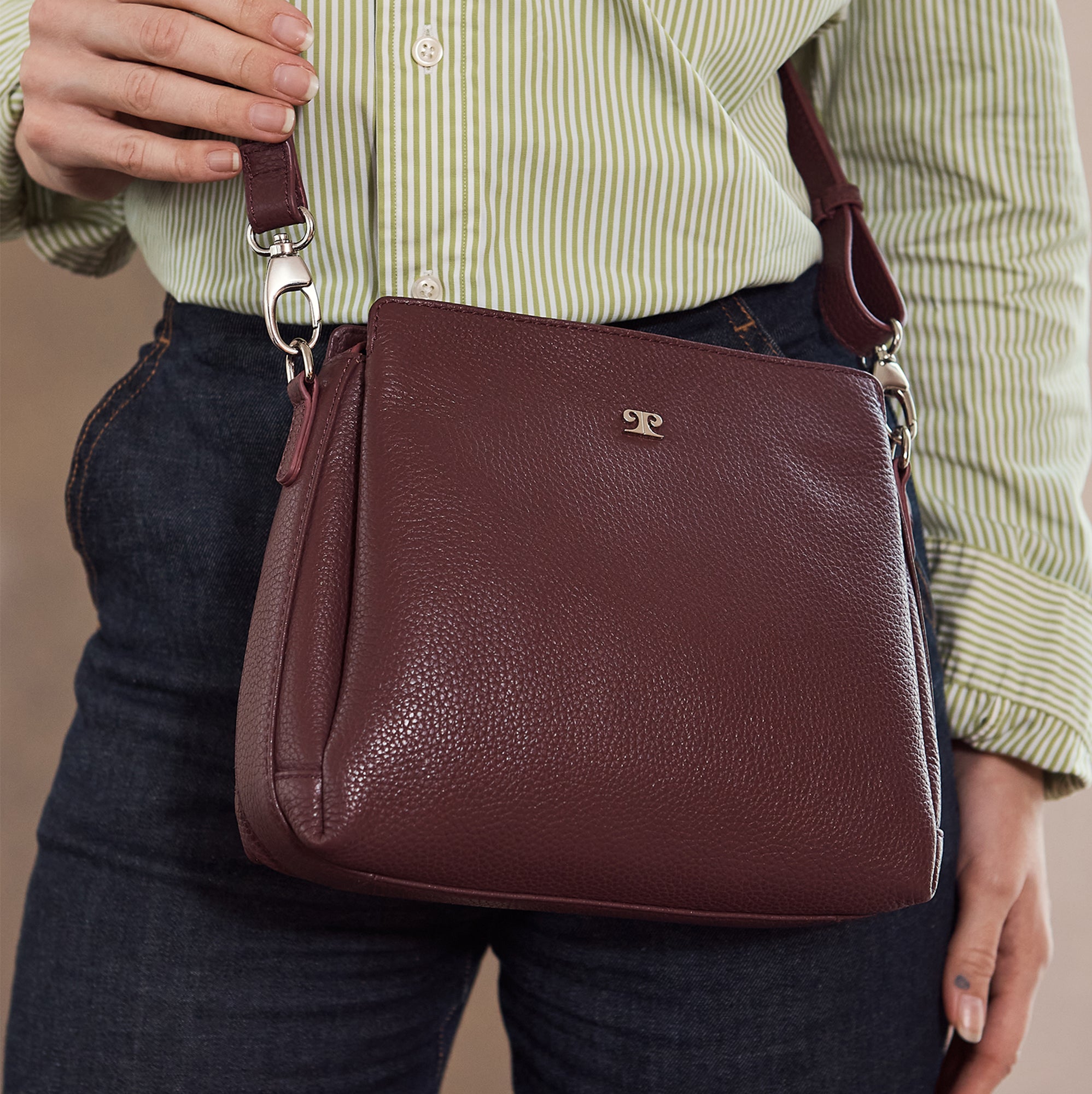 Pierre Cardin Ladies Leather Crossbody Bag